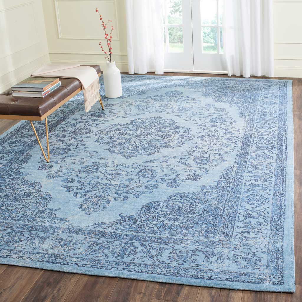 Classic Vintage Blue Area Rug - Image 4