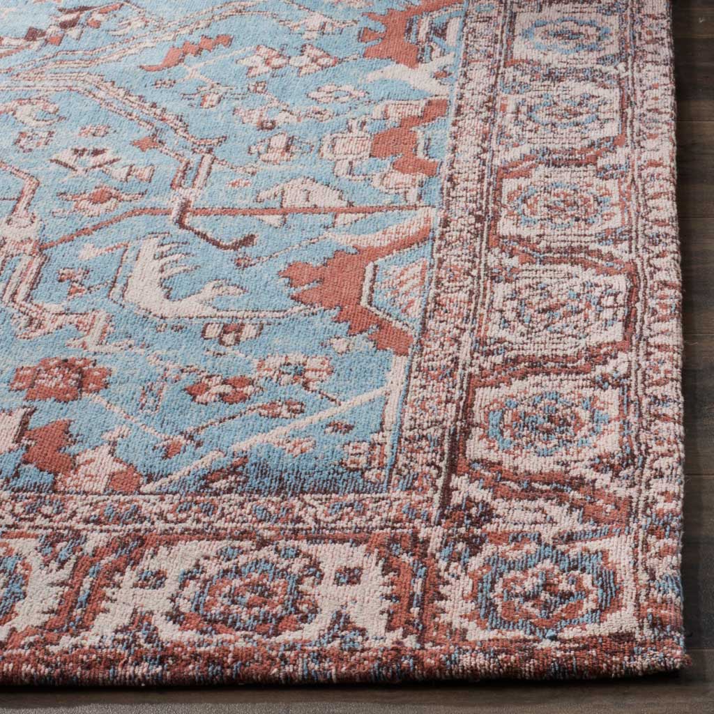Classic Vintage Blue/Red Area Rug - Image 2