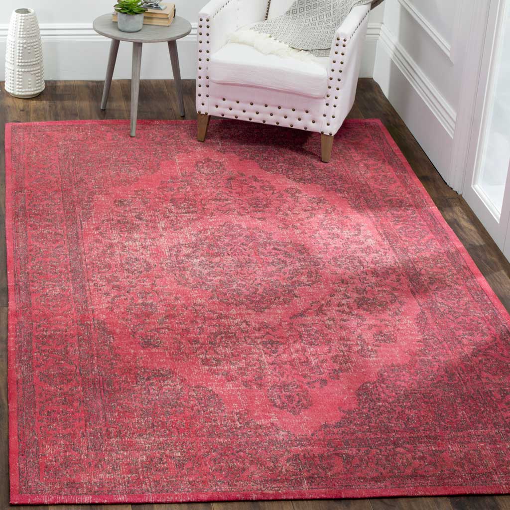Classic Vintage Fuchsia Area Rug - Image 8