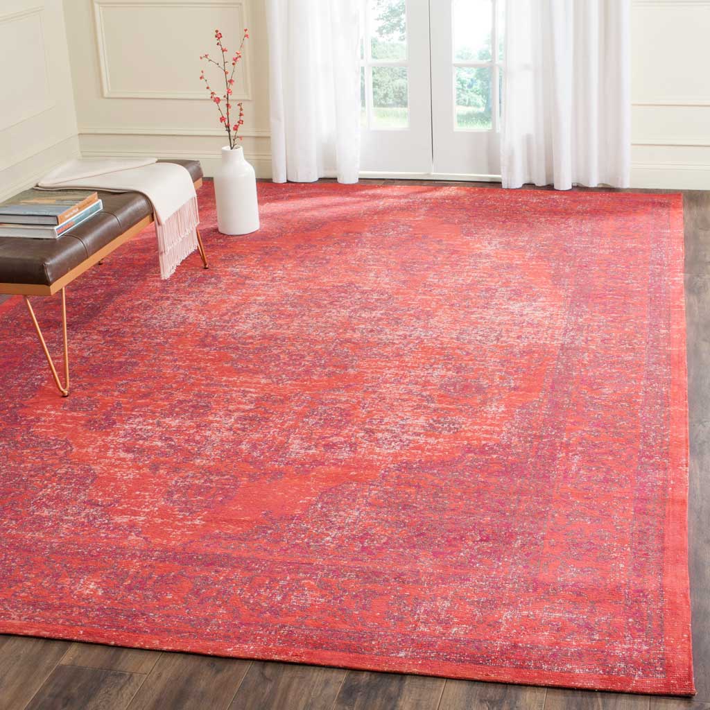 Classic Vintage Orange/Red Area Rug - Image 4