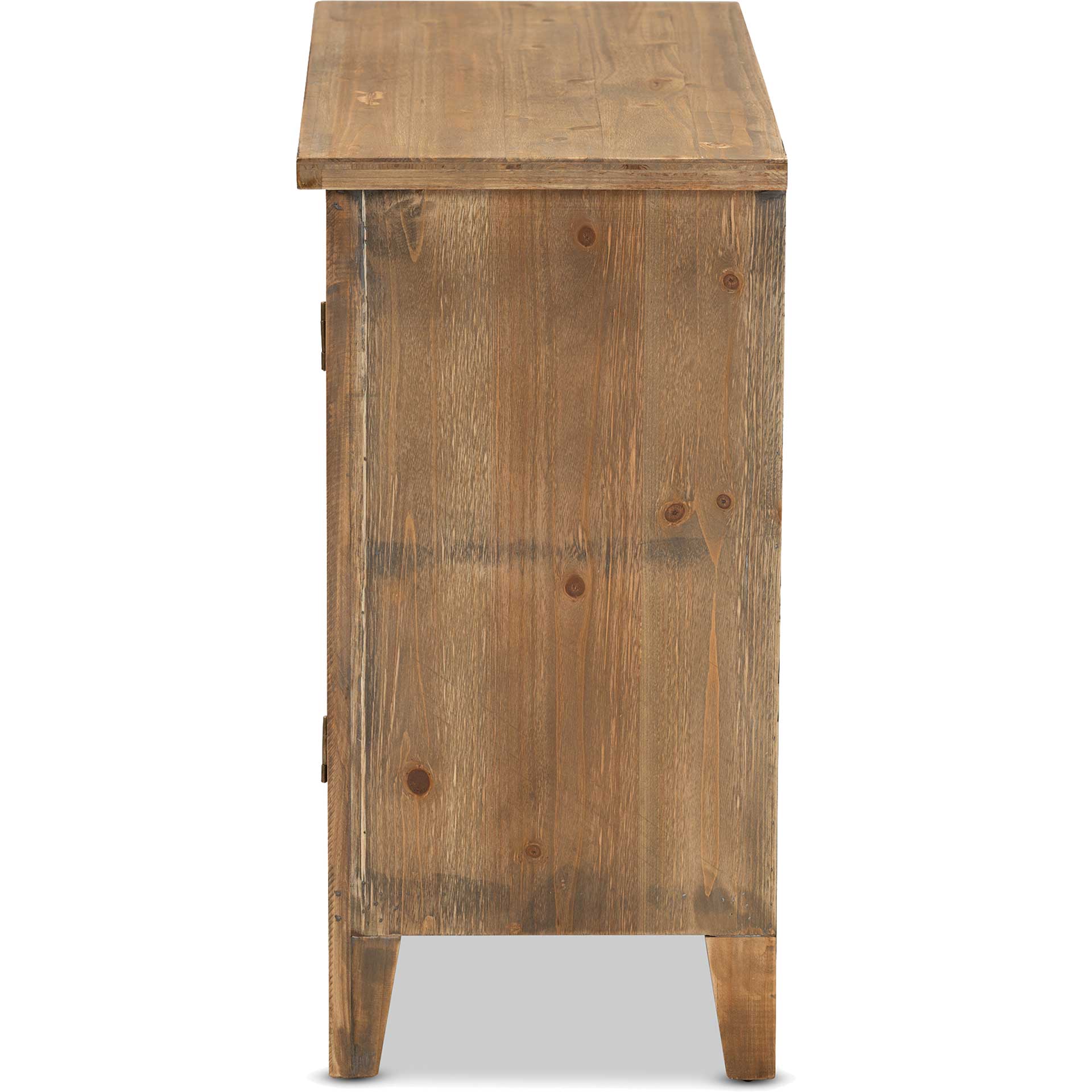 Claudia 2-Door Wood Spindle Storage Cabinet Brown - Image 3