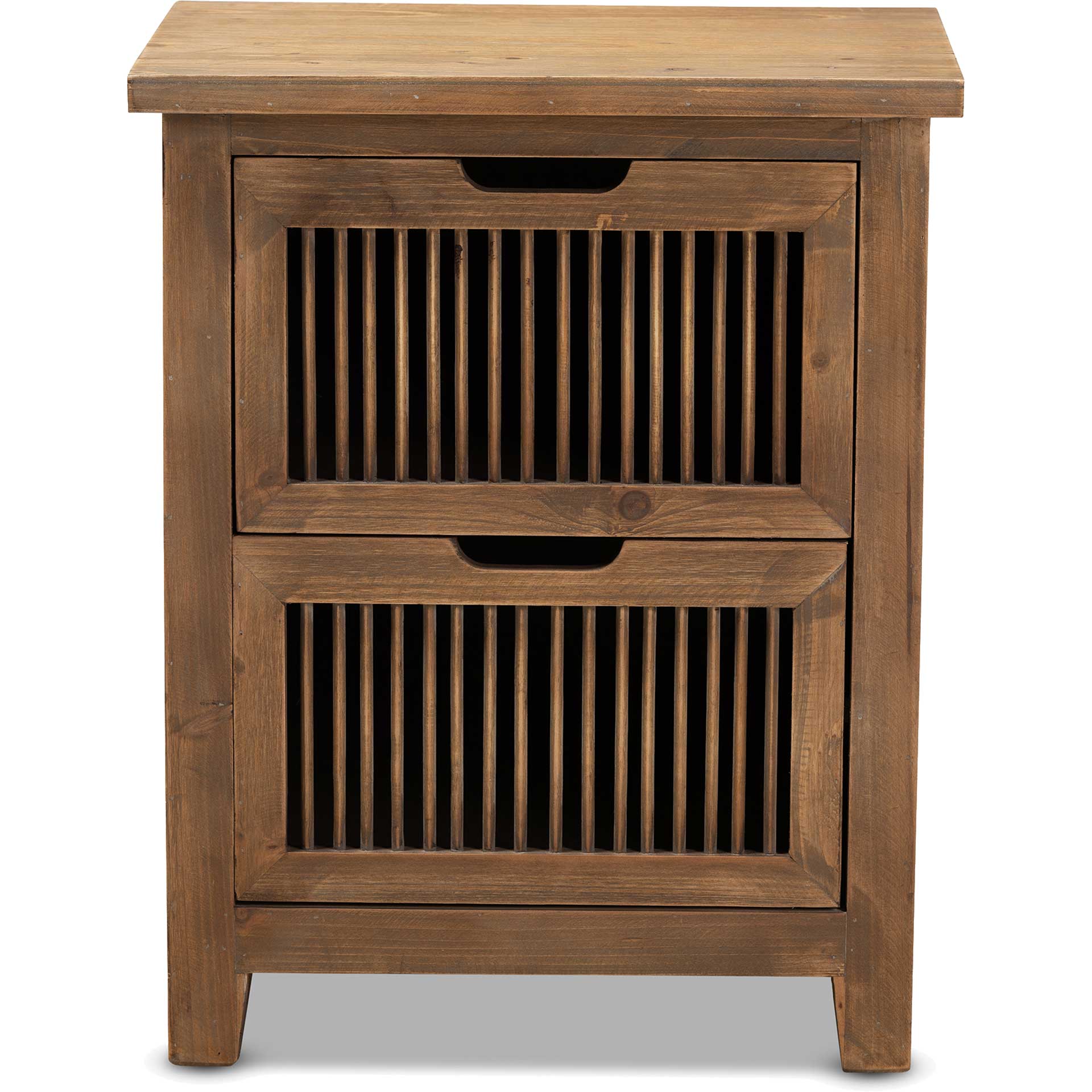 Claudia 2-Drawer Spindle Nightstand Brown - Image 2