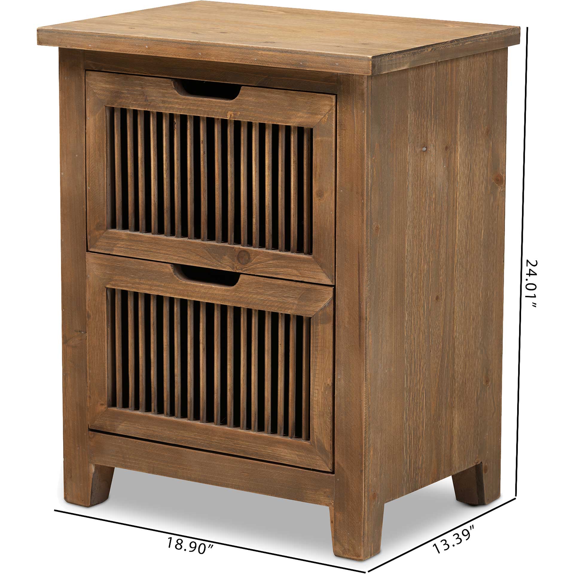 Claudia 2-Drawer Spindle Nightstand Brown - Image 7