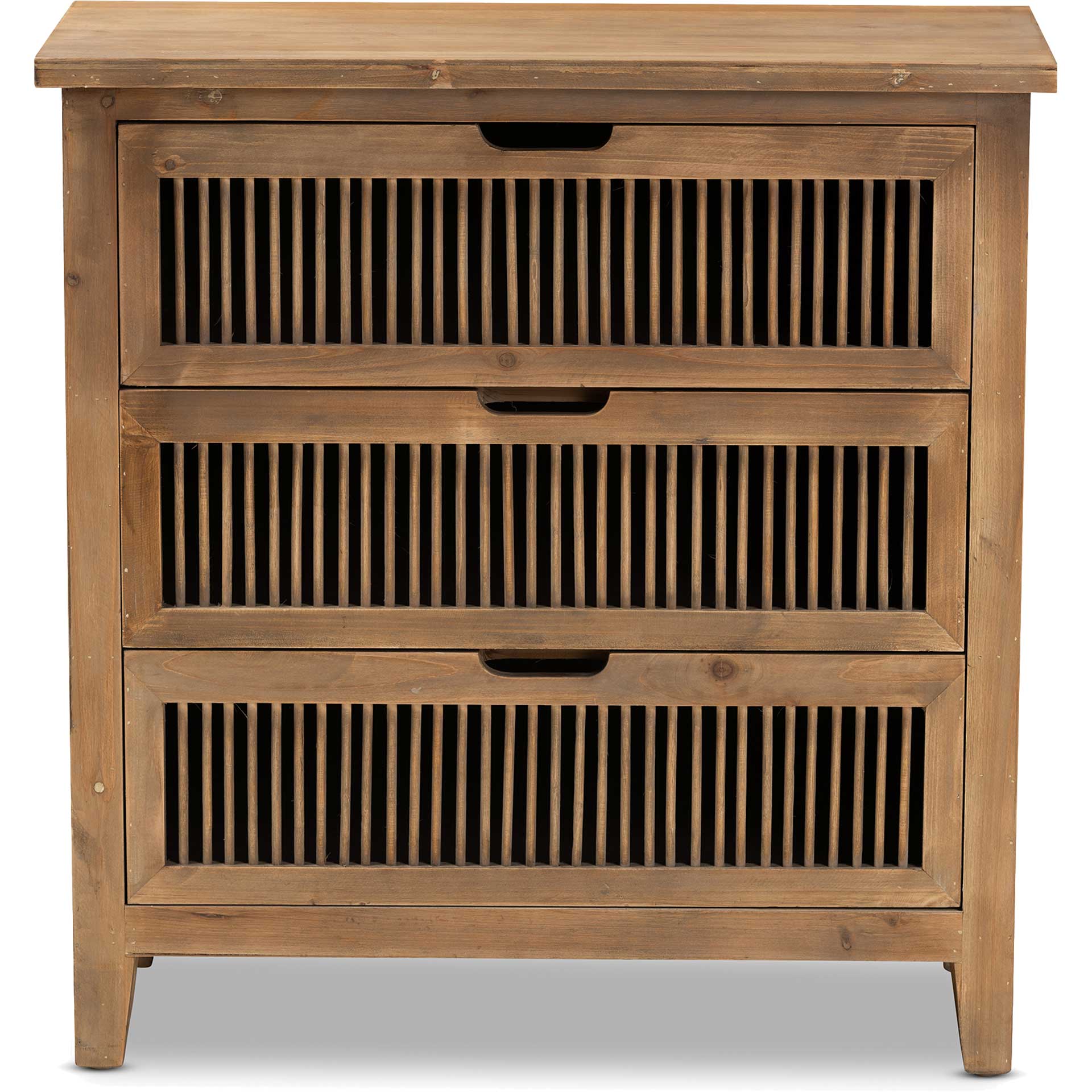 Claudia 3-Drawer Spindle Chest Brown - Image 2