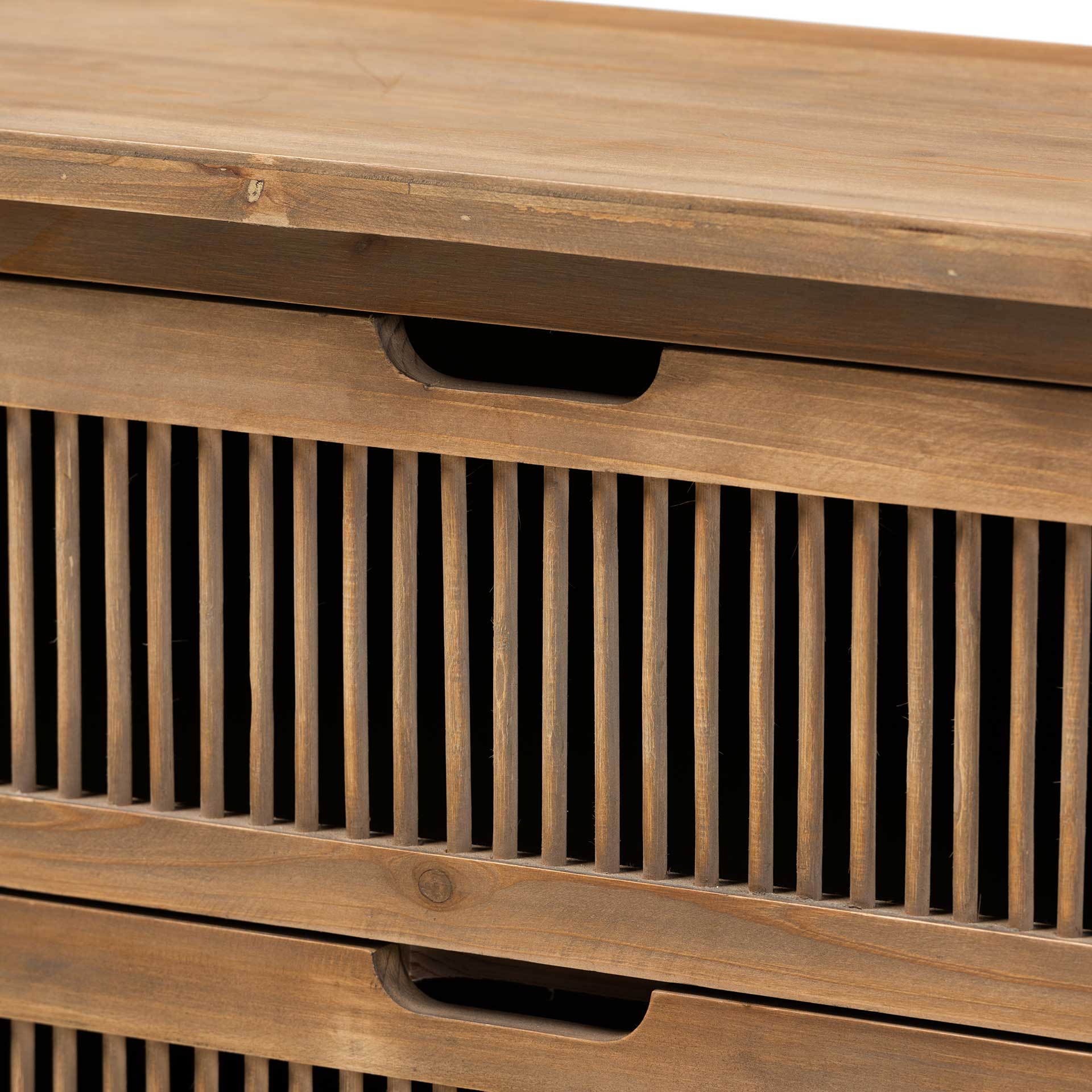 Claudia 3-Drawer Spindle Chest Brown - Image 5