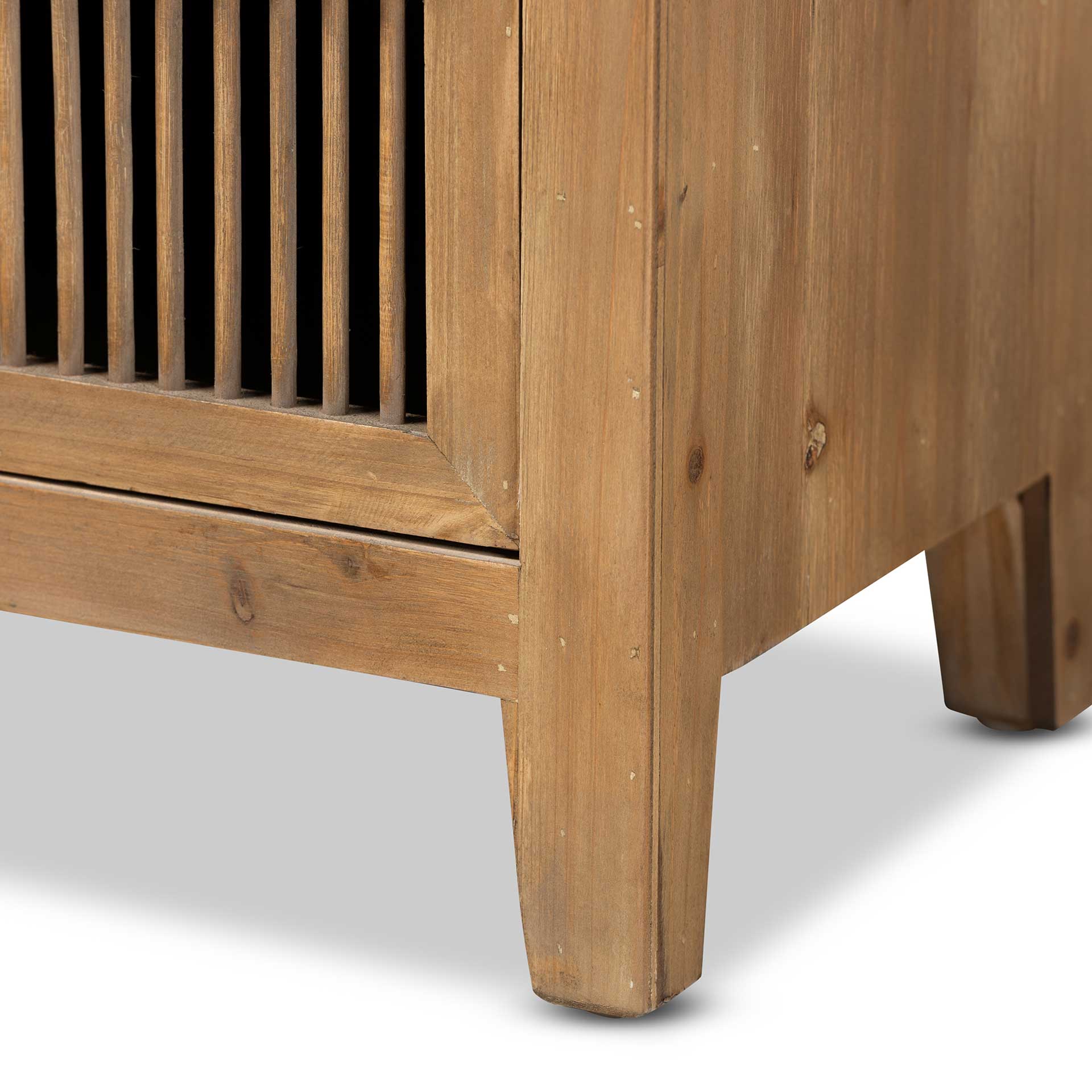 Claudia 3-Drawer Spindle Chest Brown - Image 6