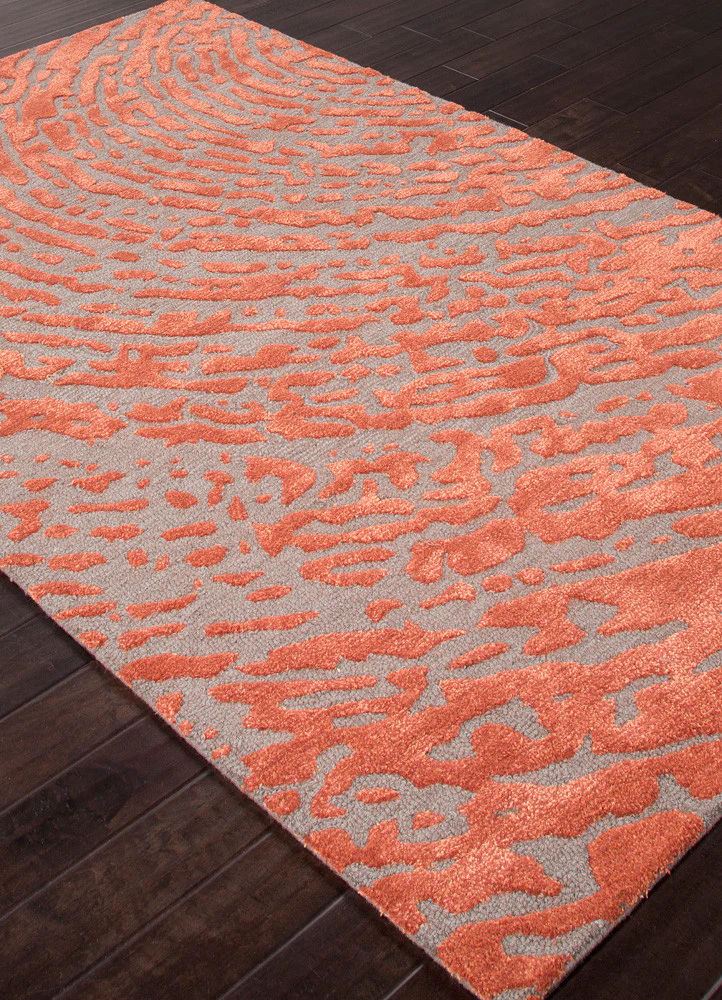 Clayton Daizy Cut & Loop Medium Gray/Russet Area Rug - Image 2