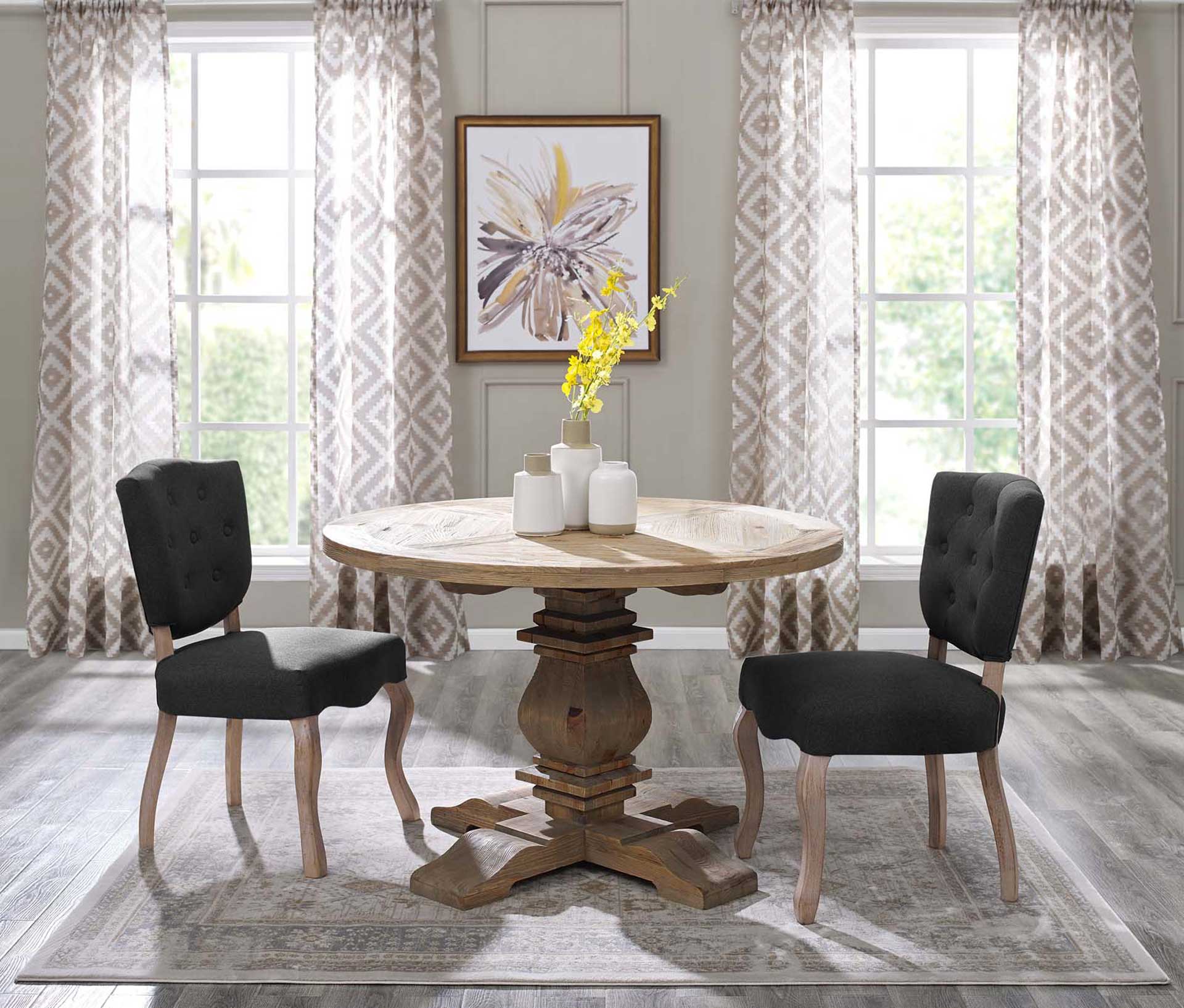 Clement Pine Wood Dining Table Brown - Image 13