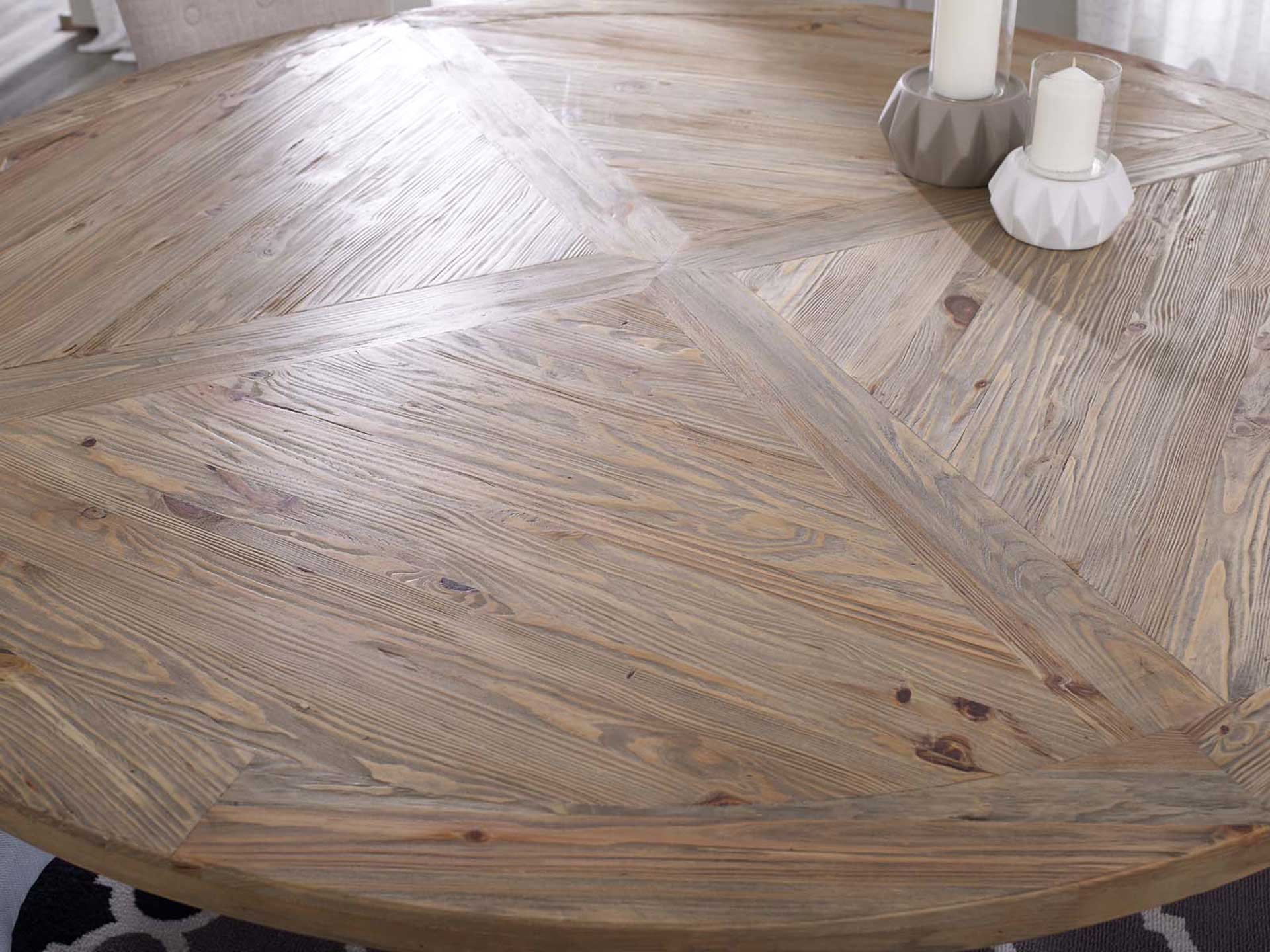 Clement Pine Wood Dining Table Brown - Image 4