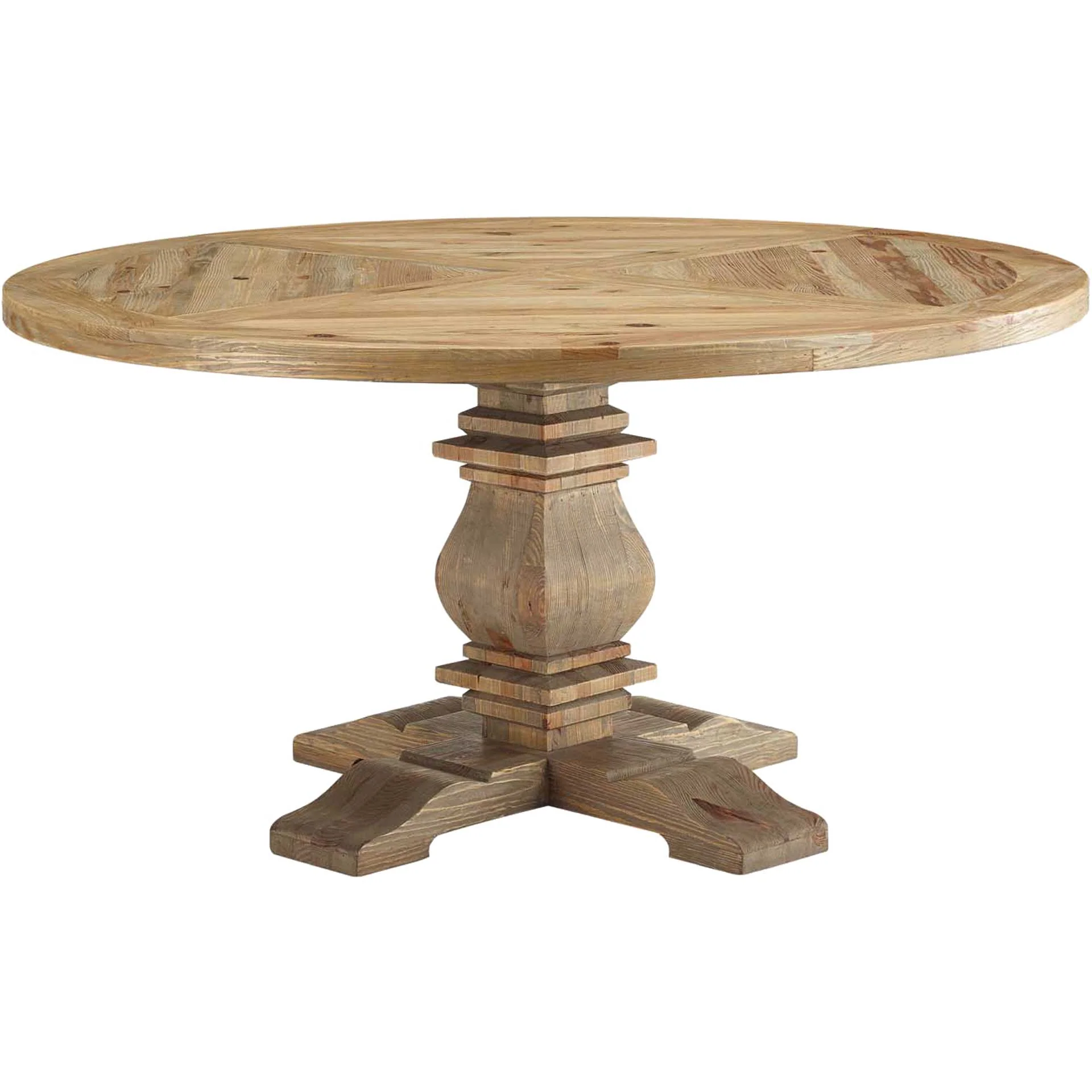 Clement Pine Wood Dining Table Brown - Image 6