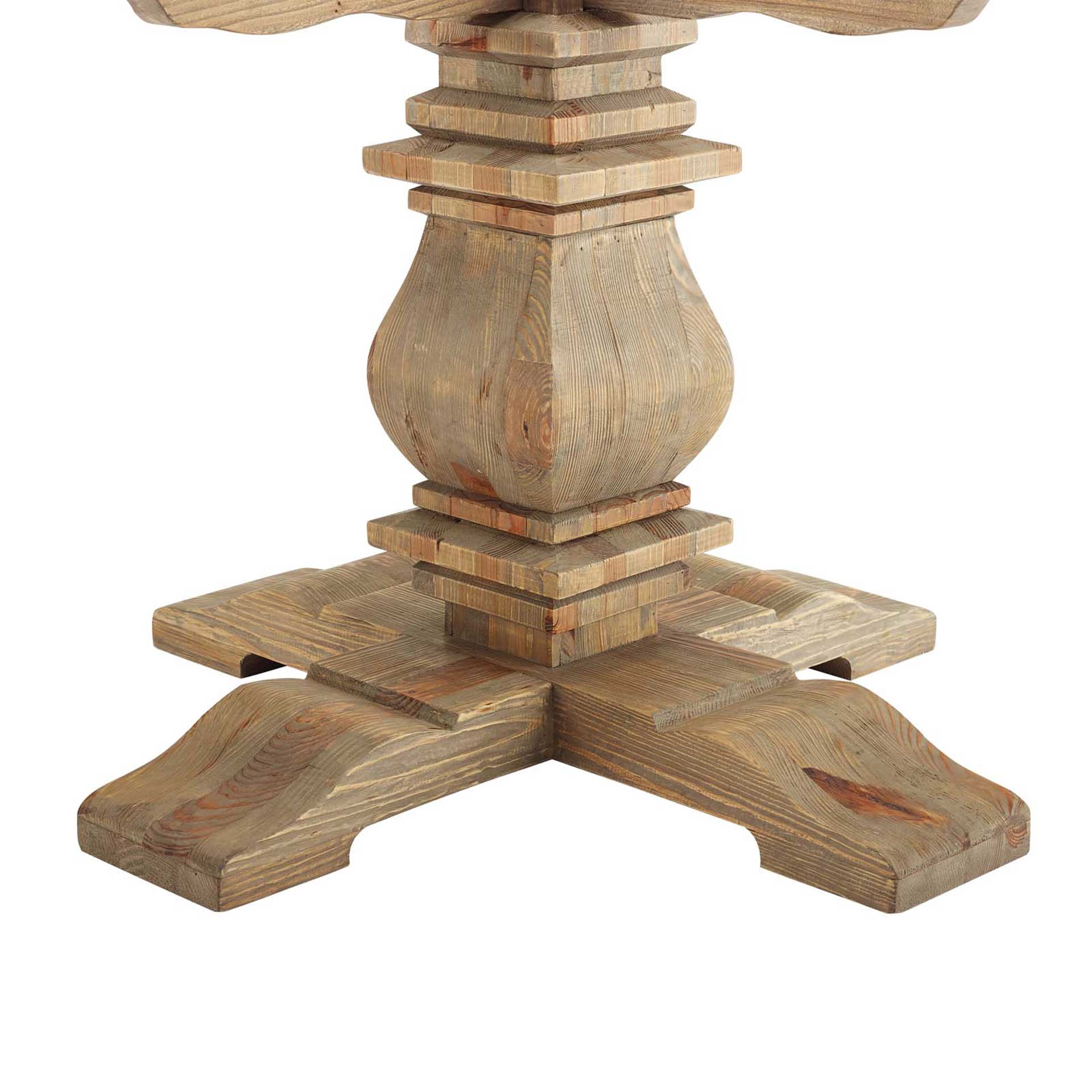 Clement Pine Wood Dining Table Brown - Image 8