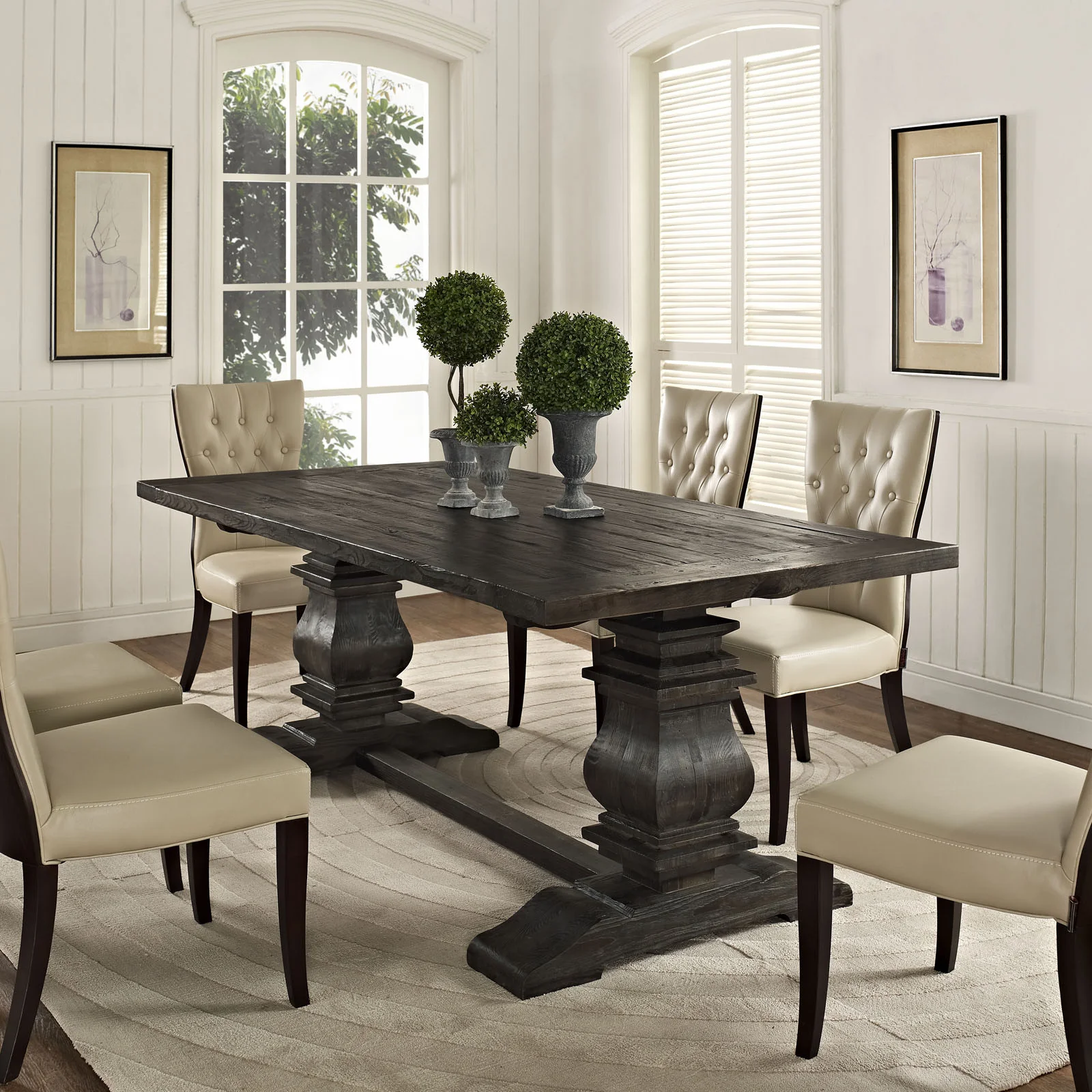 Clement Wood Dining Table Black - Image 4