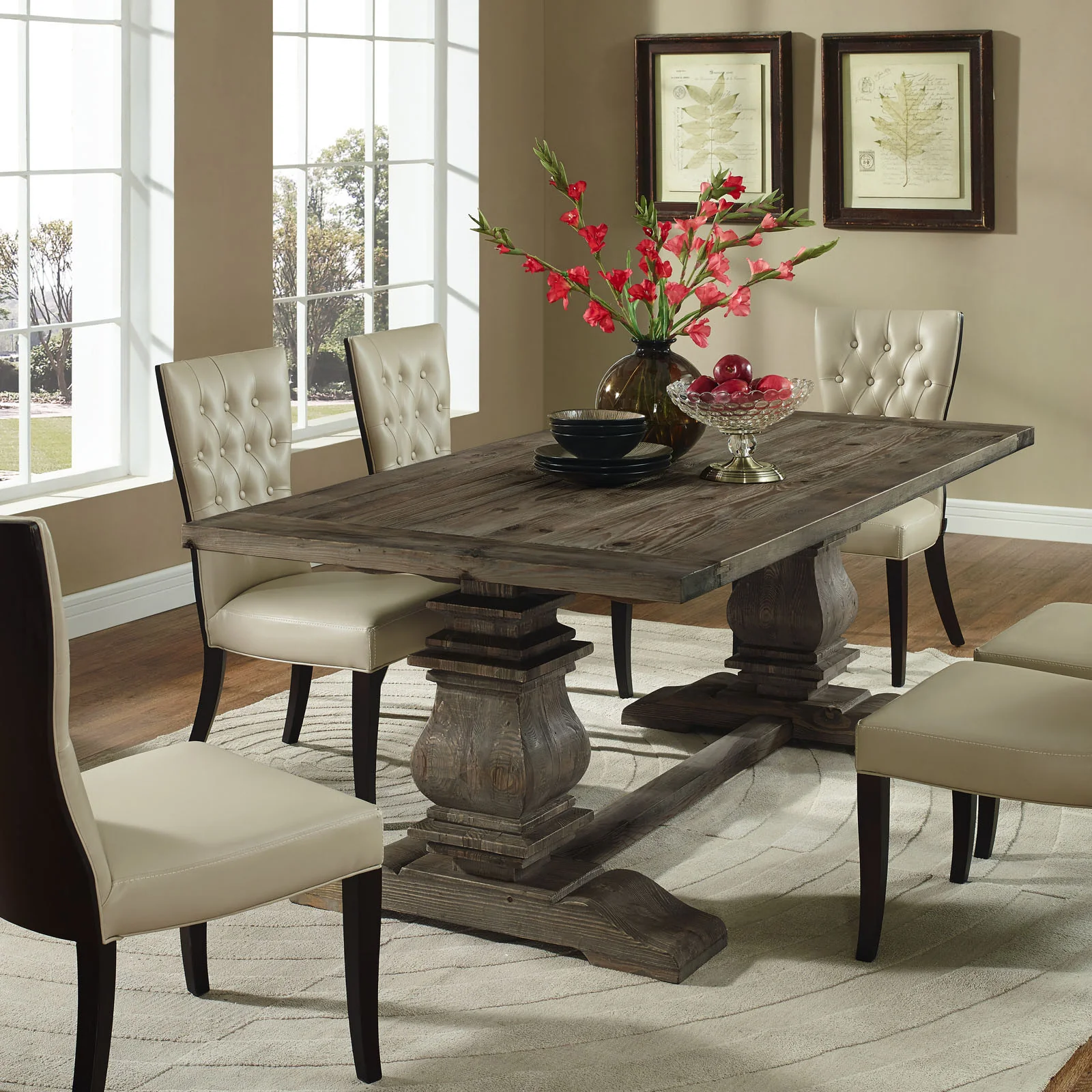 Clement Wood Dining Table Brown - Image 4