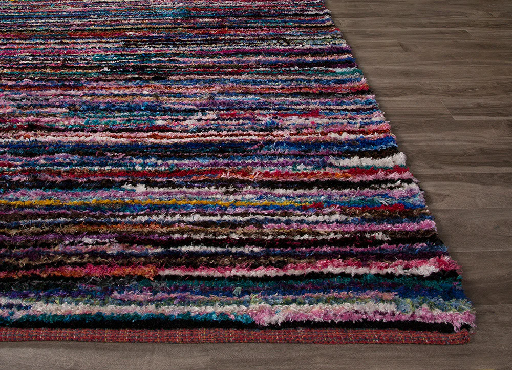 Clifton Velour Swan White/Fuchia Purple Area Rug - Image 3
