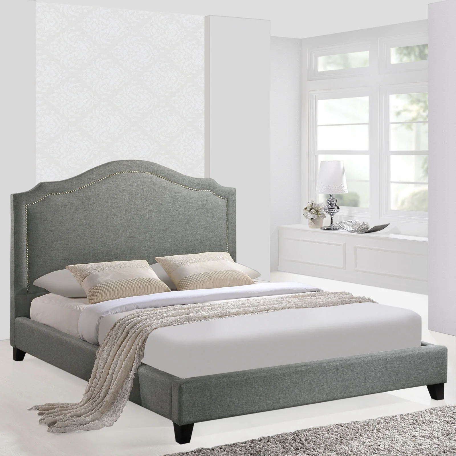 Clive Queen Bed Gray - Image 4