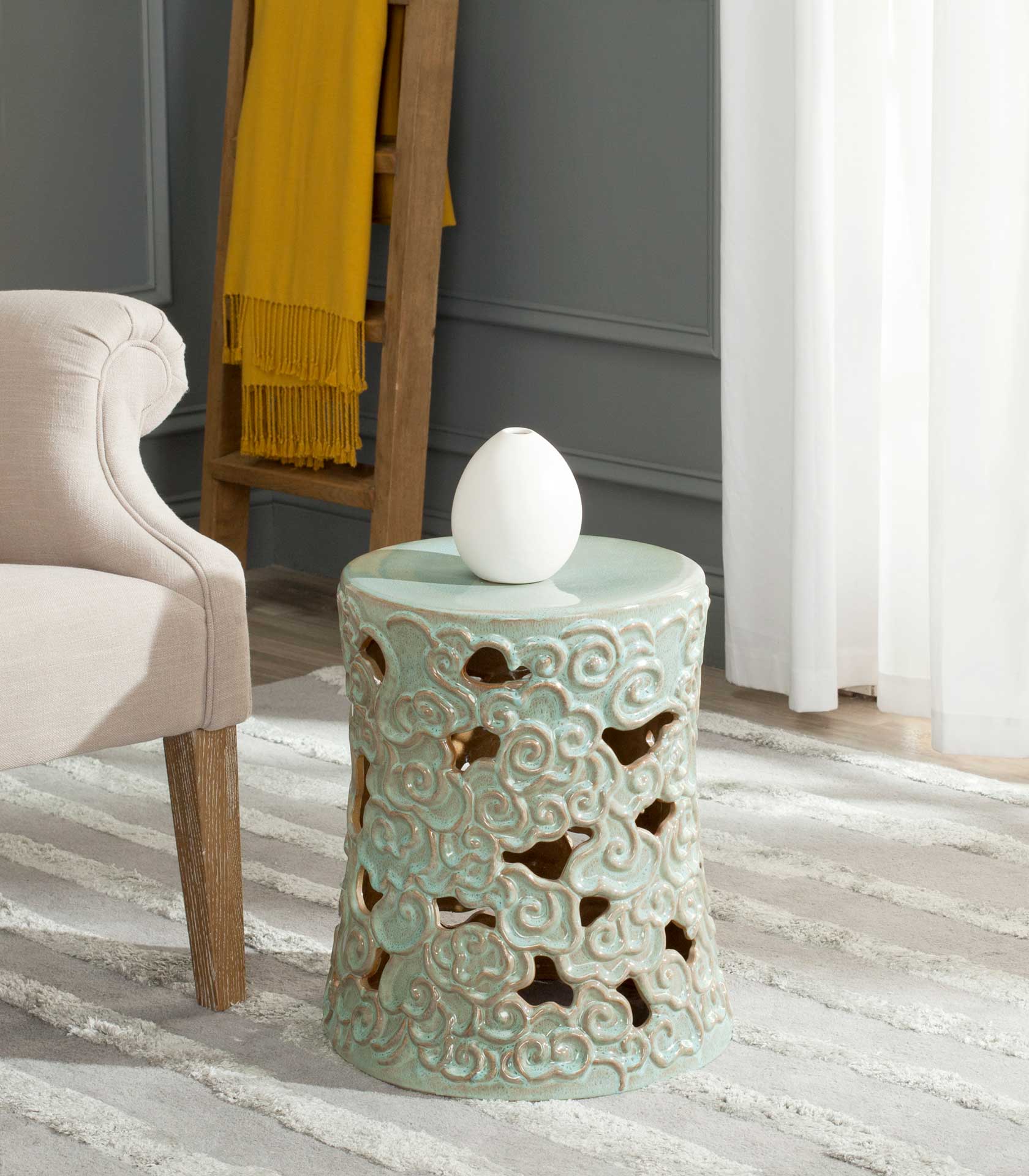 Cloud Garden Stool Light Green - Image 3