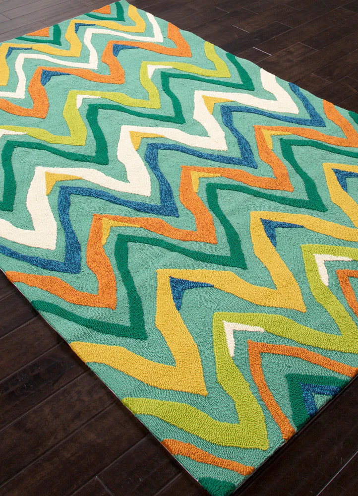 Coastal Lagoon Bahia Green/White Area Rug - Image 2