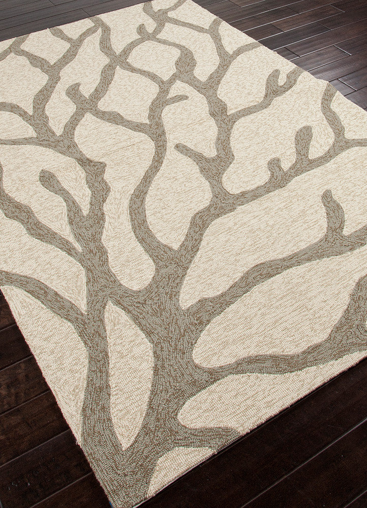 Coastal Lagoon Coral White Area Rug - Image 2