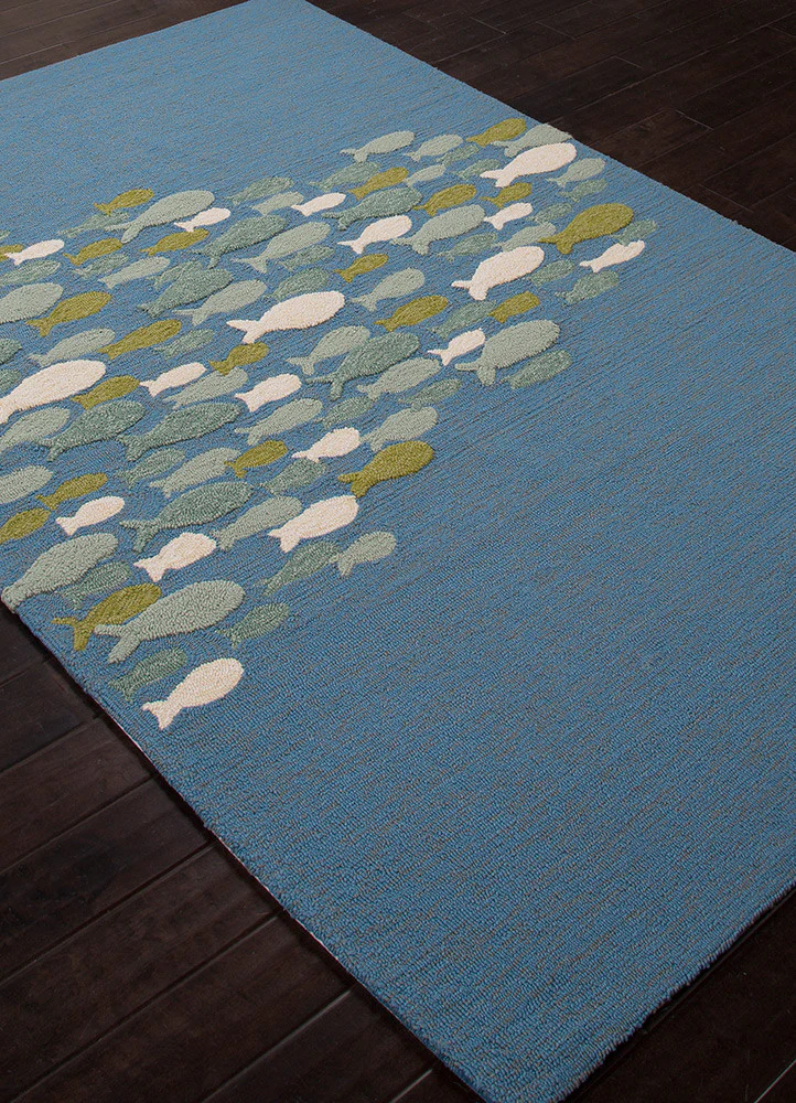 Coastal Lagoon Go Fish Niagra/Moss Area Rug - Image 2