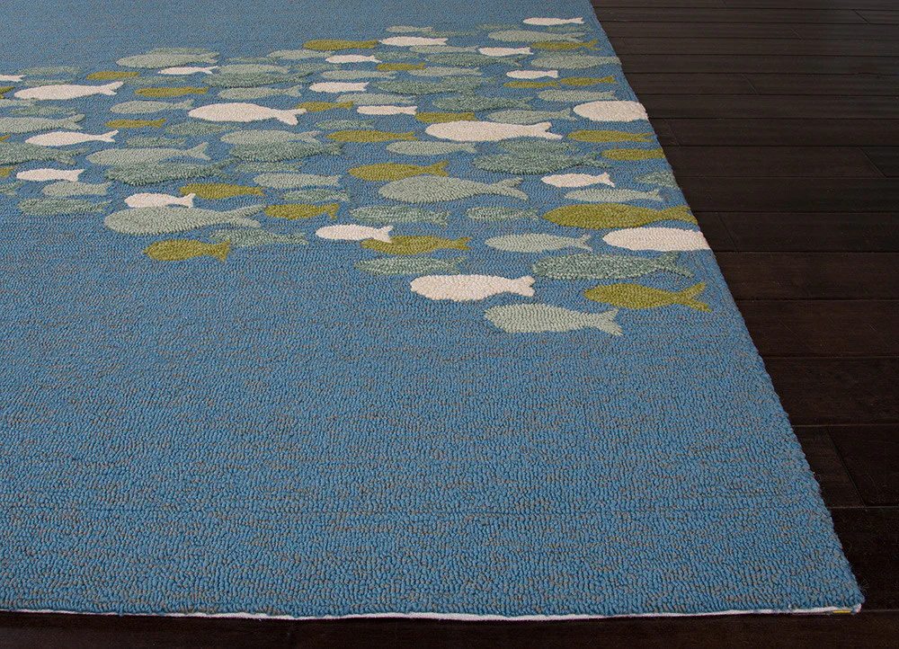 Coastal Lagoon Go Fish Niagra/Moss Area Rug - Image 3