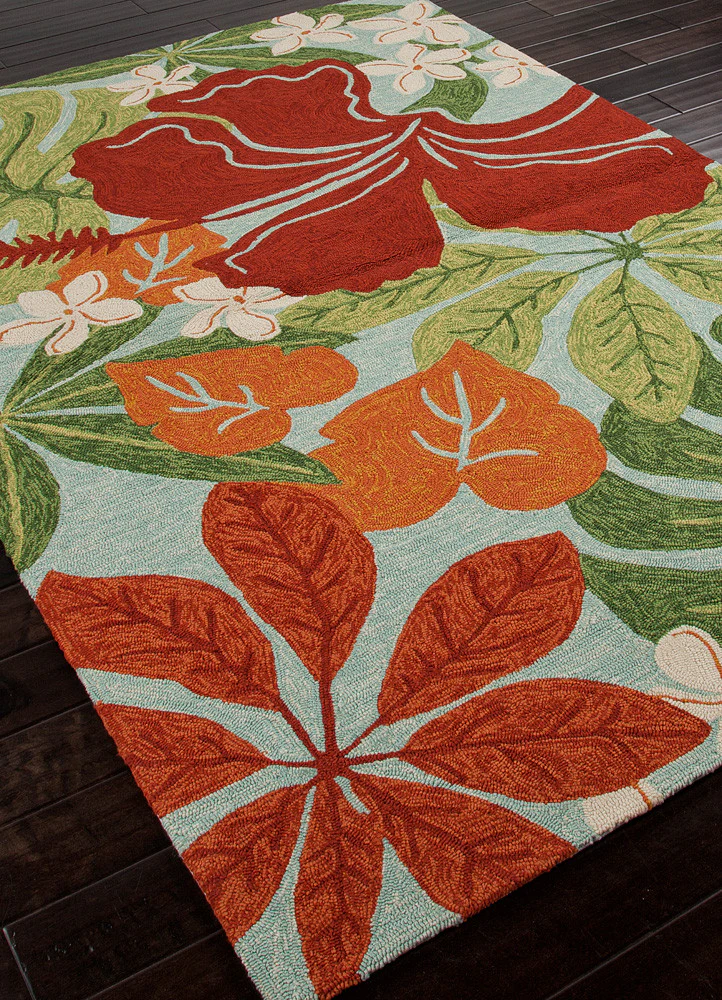 Coastal Lagoon Luau Dream Blue Area Rug - Image 2