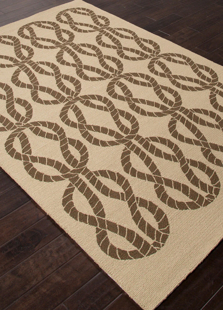 Coastal Lagoon Roped In Beige/Light Brown Area Rug - Image 2