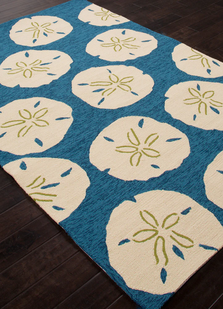 Coastal Lagoon Sand Dollar Navy/White Area Rug - Image 2