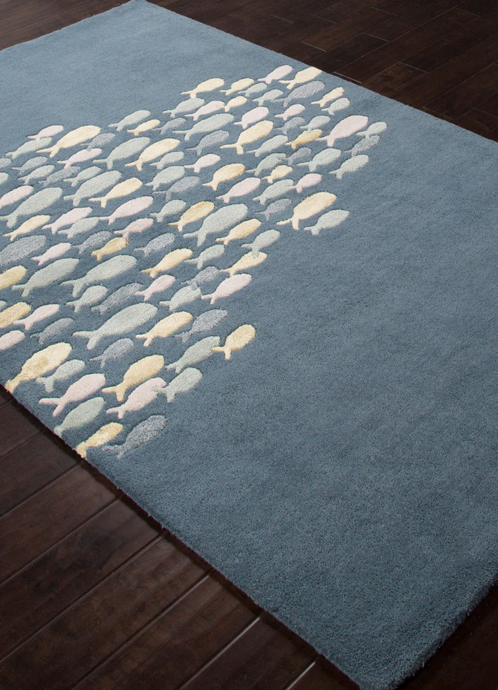 Coastal Resort Schooled Aegean Blue Area Rug - Image 2