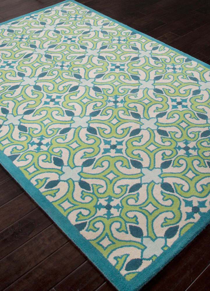 Coastal Villa Iberia Beige/Blue Area Rug - Image 2