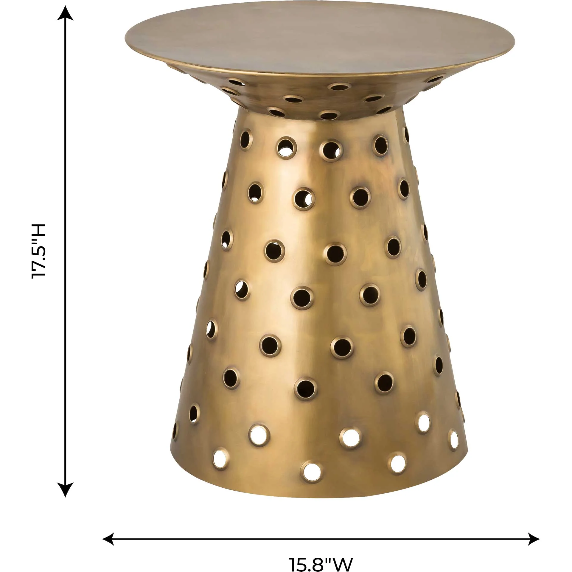 Coco Side Table Antique Brass - Image 7