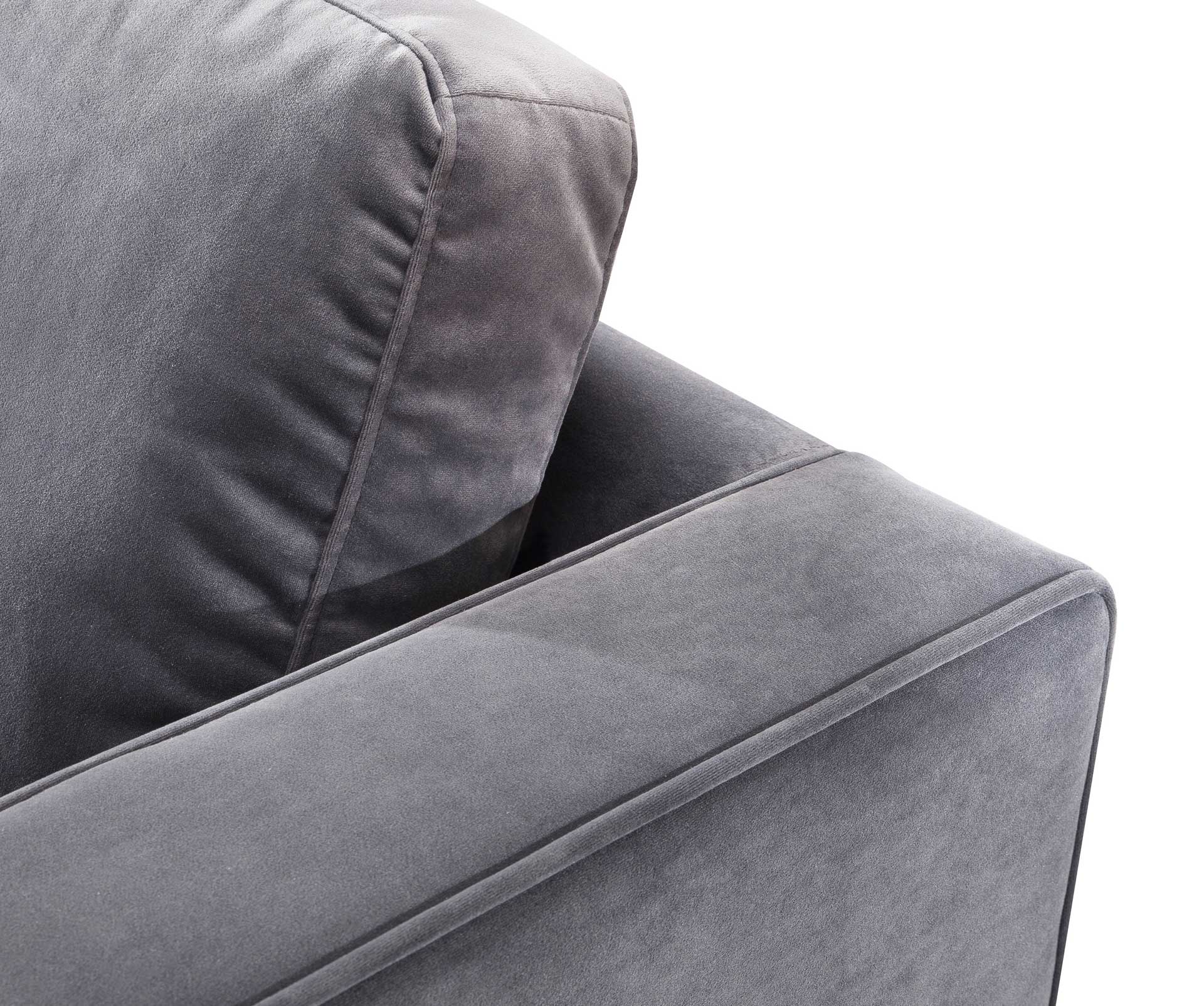Cody Velvet Sectional Gray - Image 12