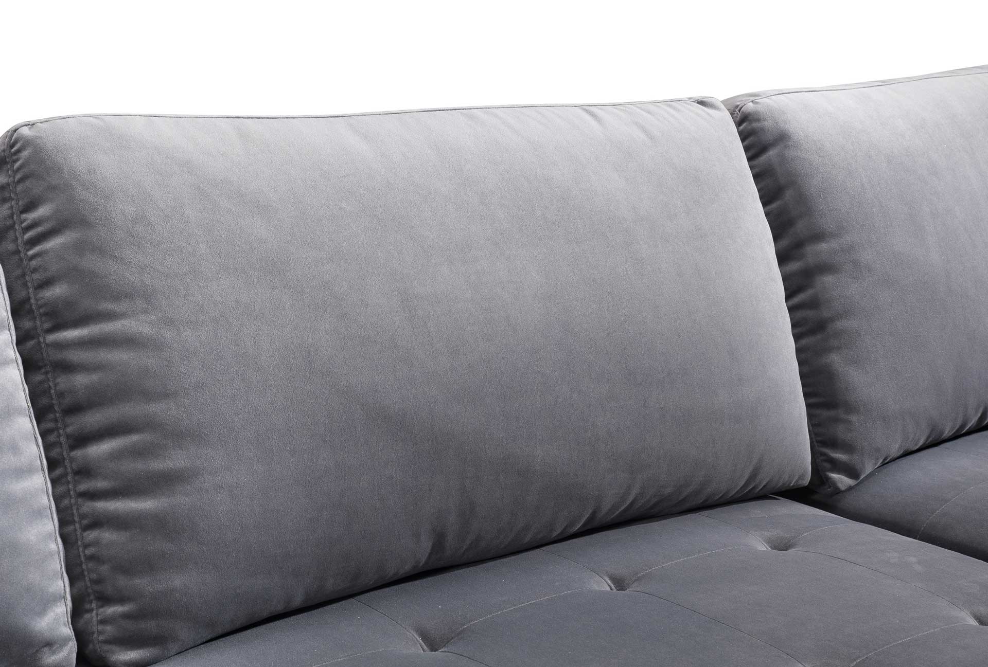Cody Velvet Sectional Gray - Image 13