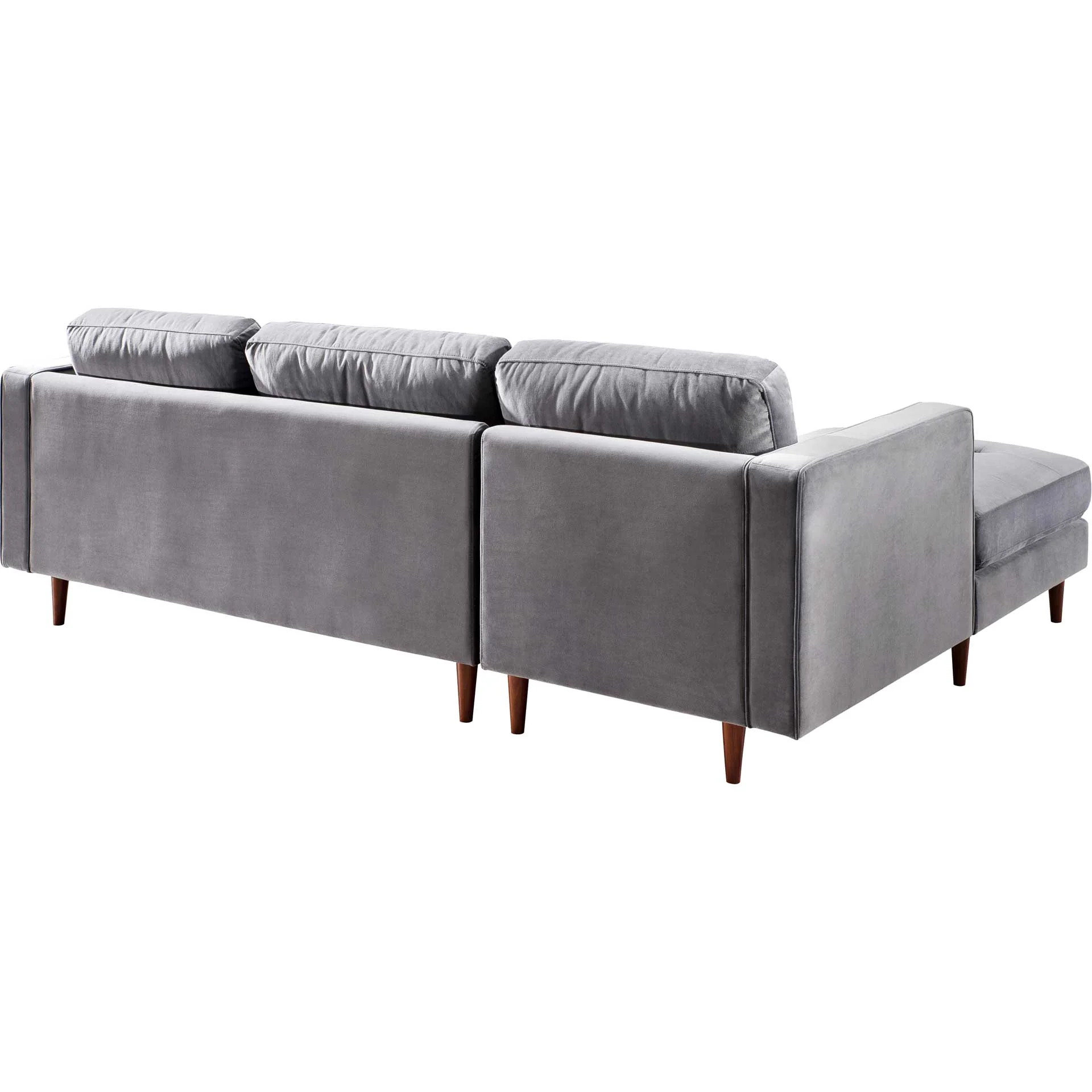 Cody Velvet Sectional Gray - Image 4
