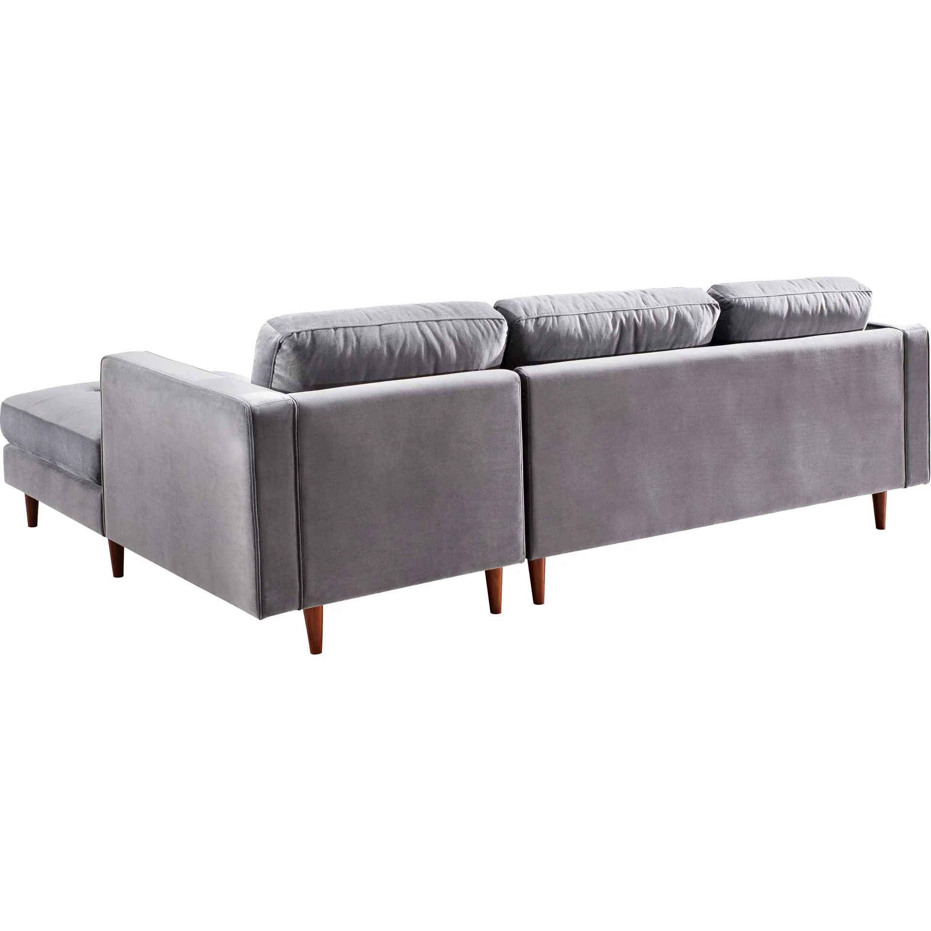 Cody Velvet Sectional Gray - Image 9