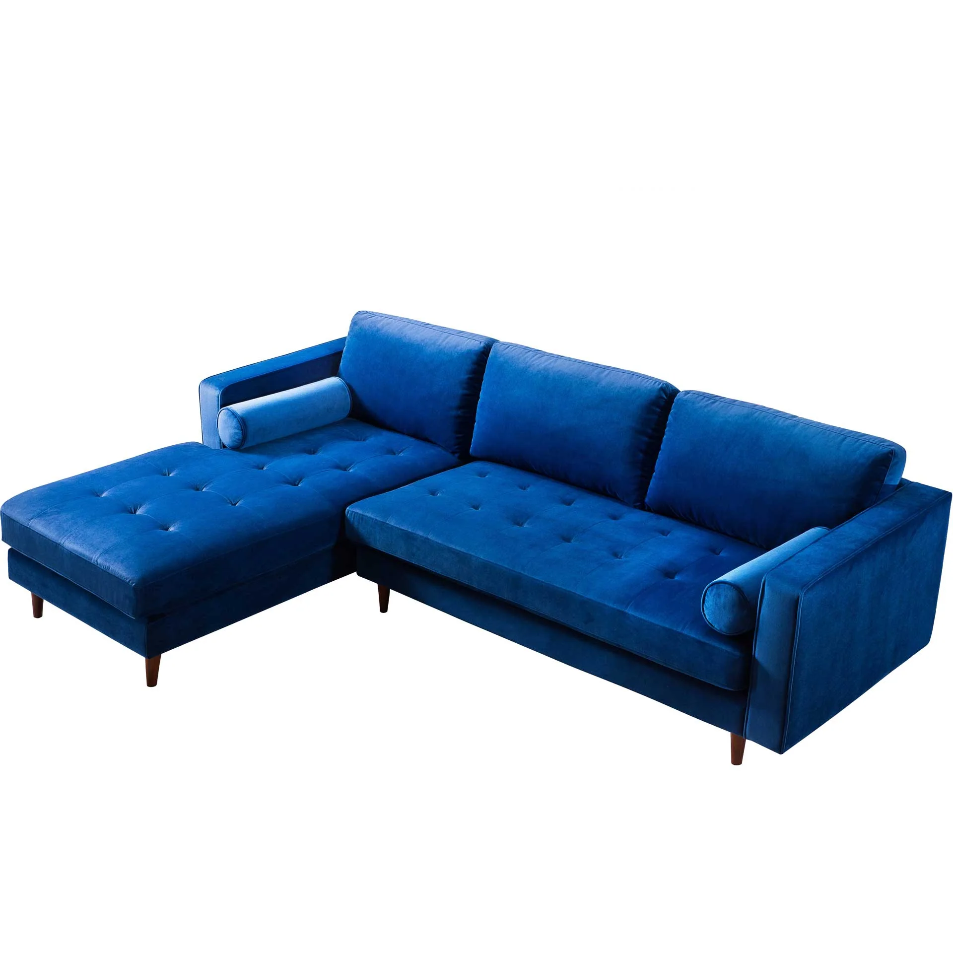 Cody Velvet Sectional Navy - Image 3