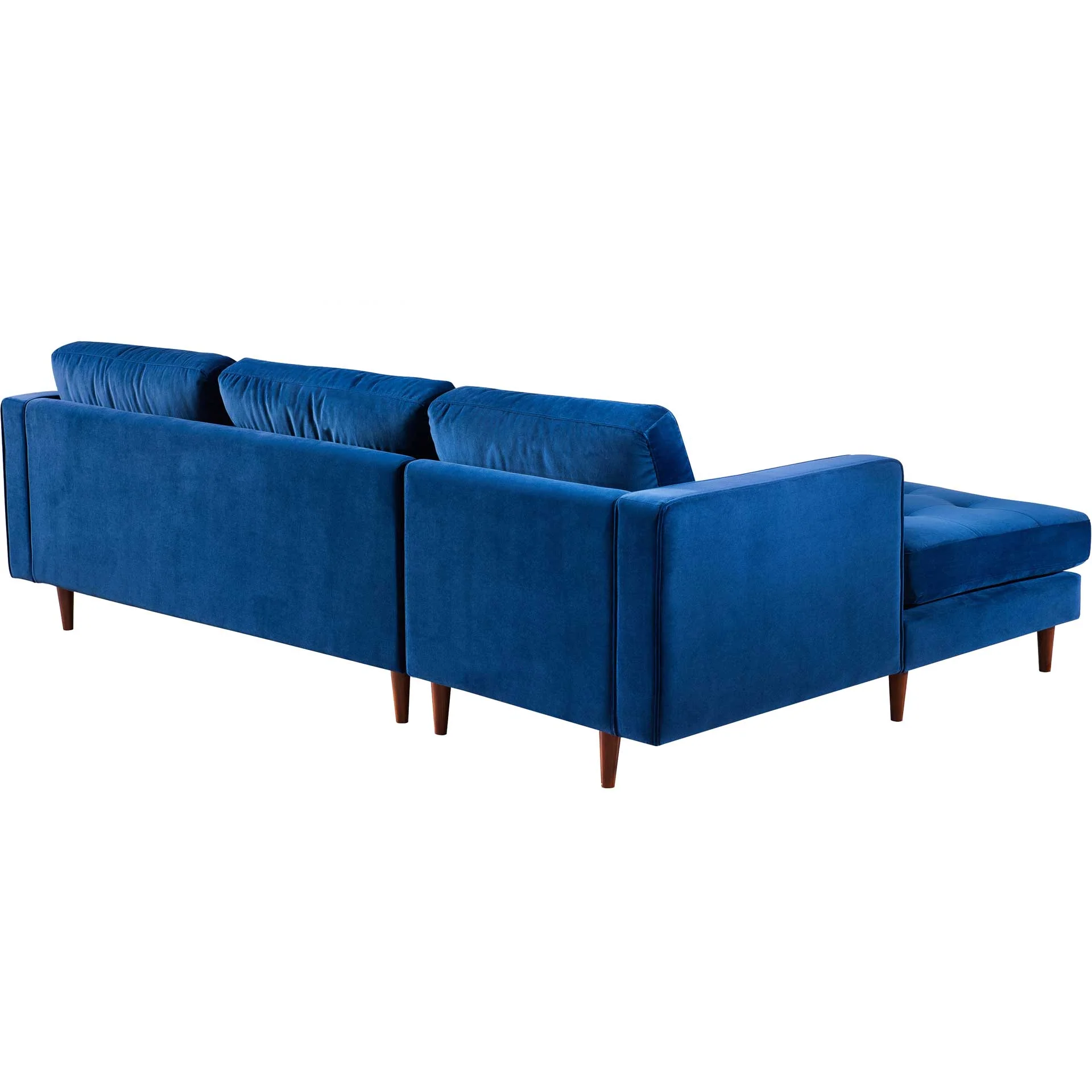 Cody Velvet Sectional Navy - Image 4