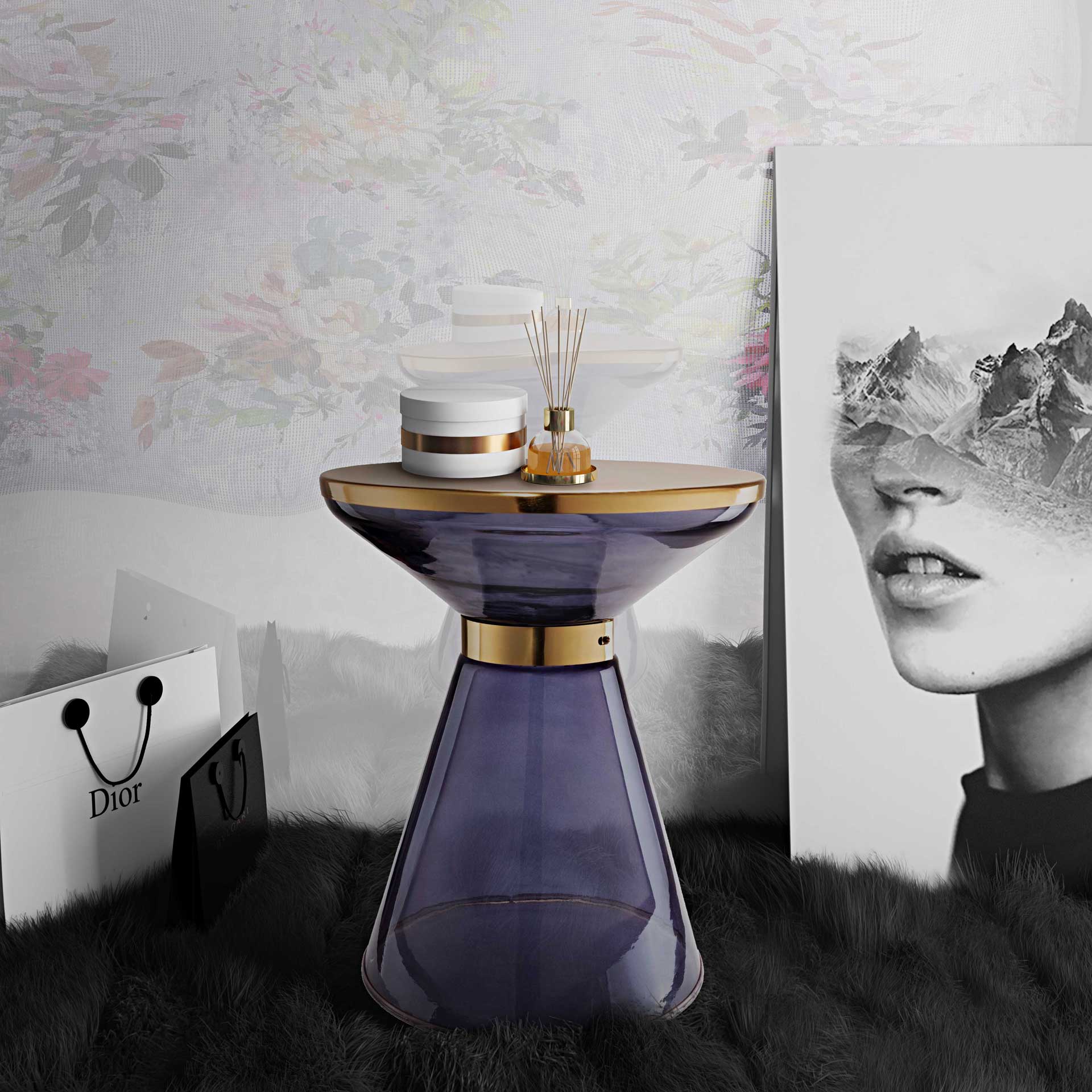Coen Side Table Blue - Image 5