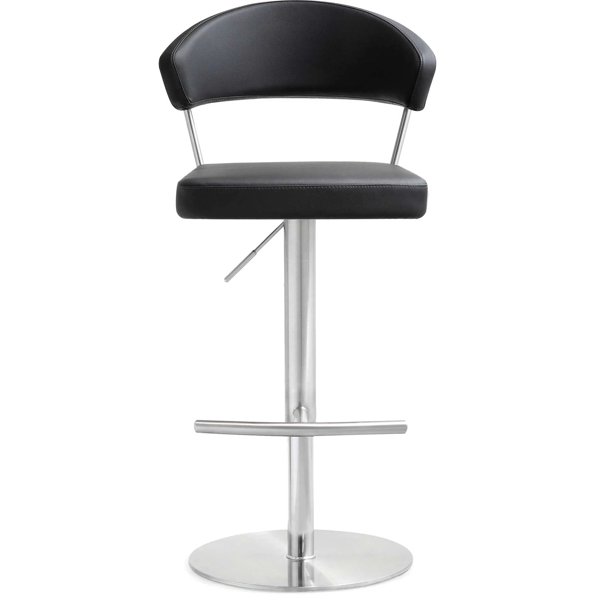 Coffe Stainless Steel Bar Stool Black - Image 2