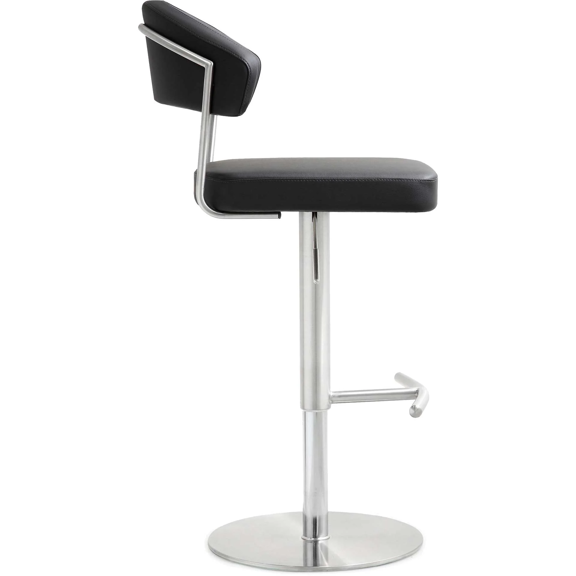 Coffe Stainless Steel Bar Stool Black - Image 3