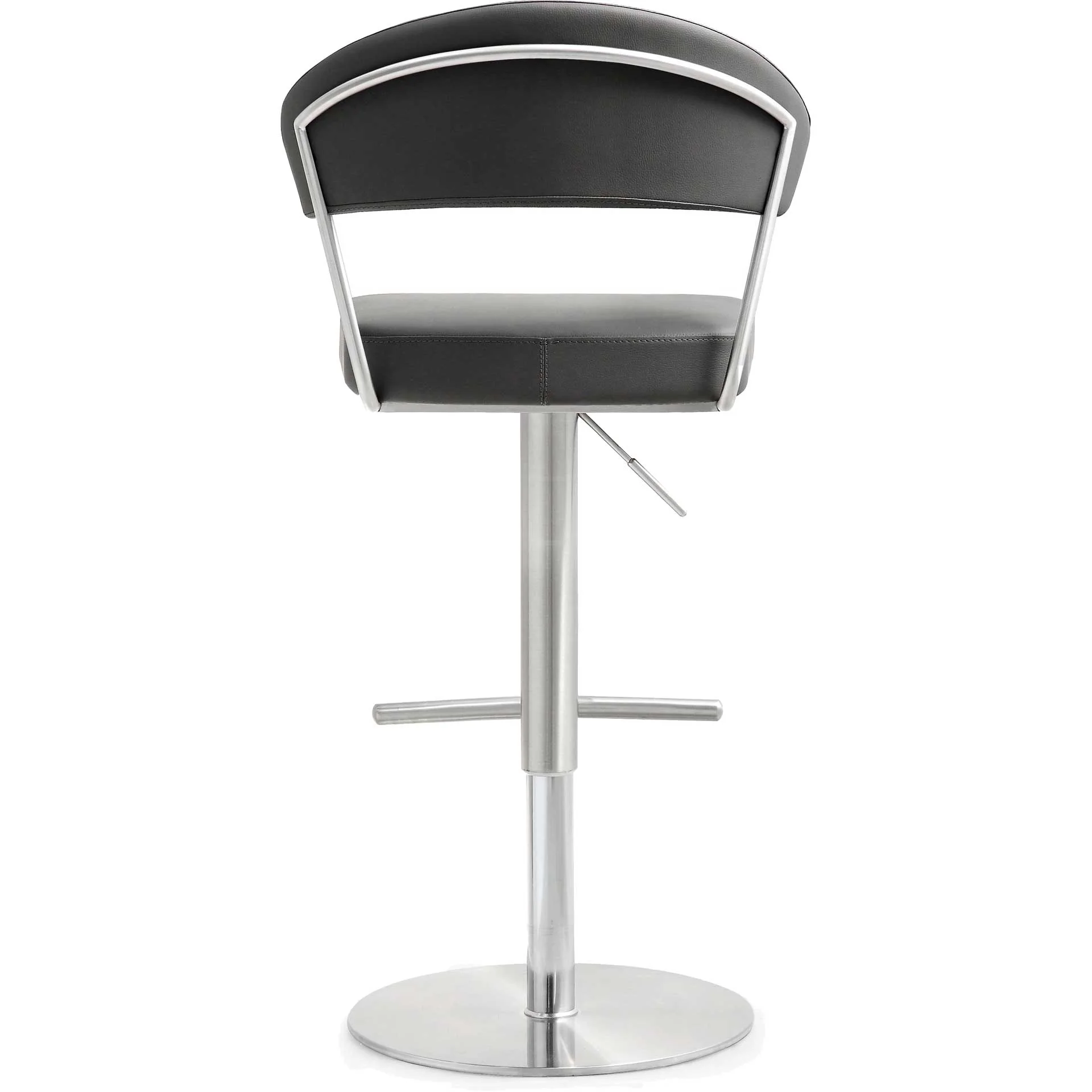 Coffe Stainless Steel Bar Stool Gray - Image 4