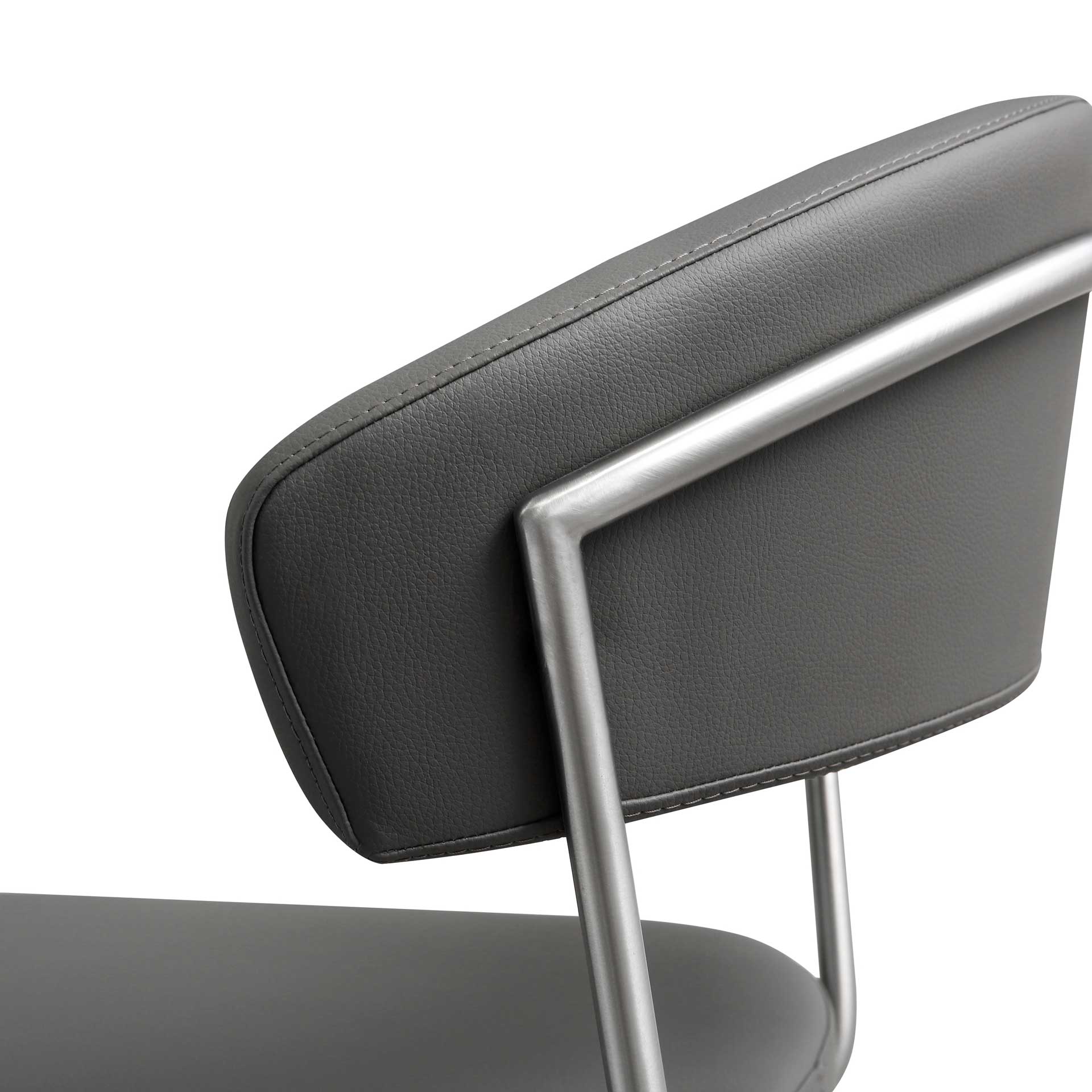 Coffe Stainless Steel Bar Stool Gray - Image 5