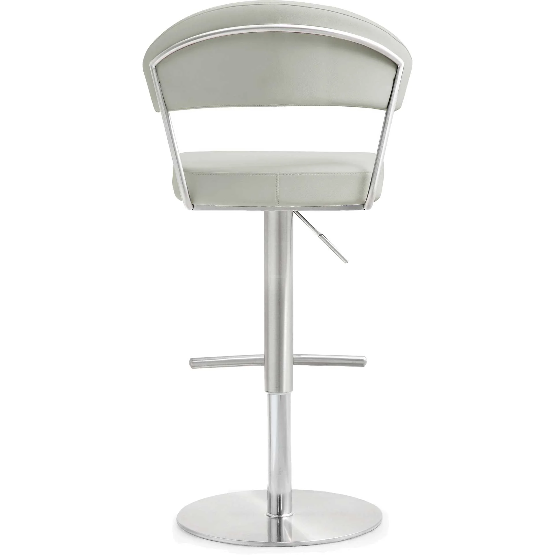 Coffe Stainless Steel Bar Stool Light Gray - Image 4