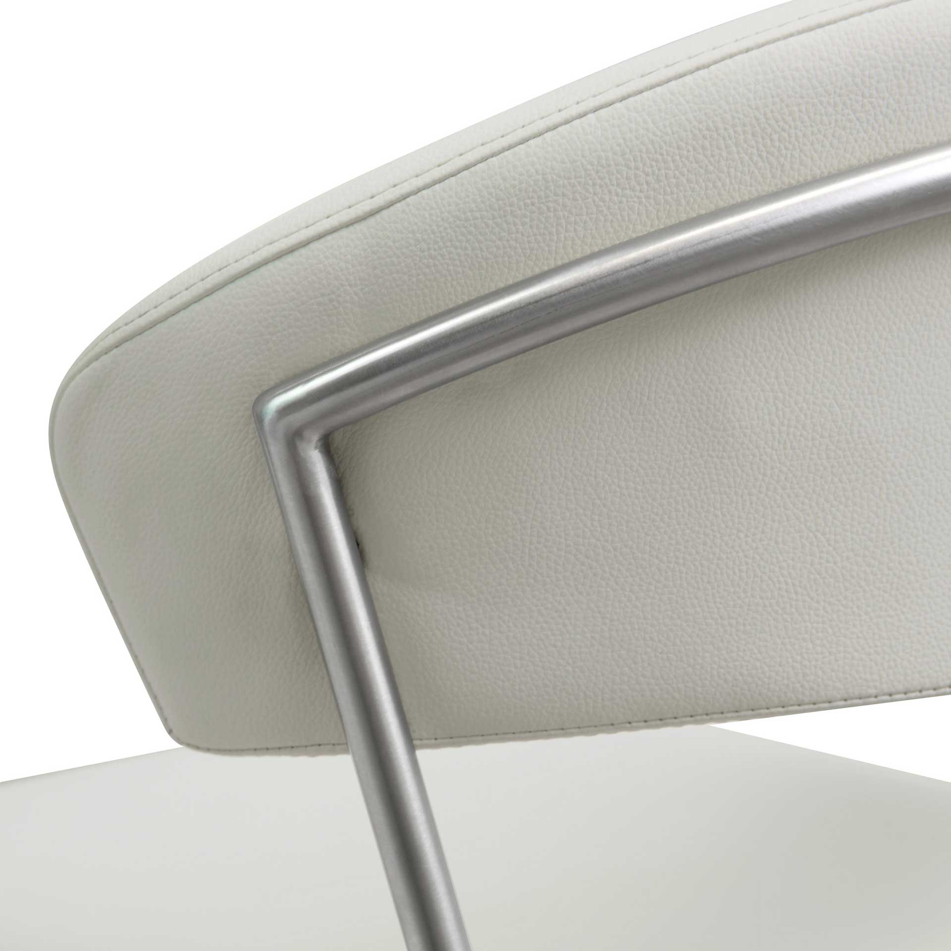 Coffe Stainless Steel Bar Stool Light Gray - Image 7