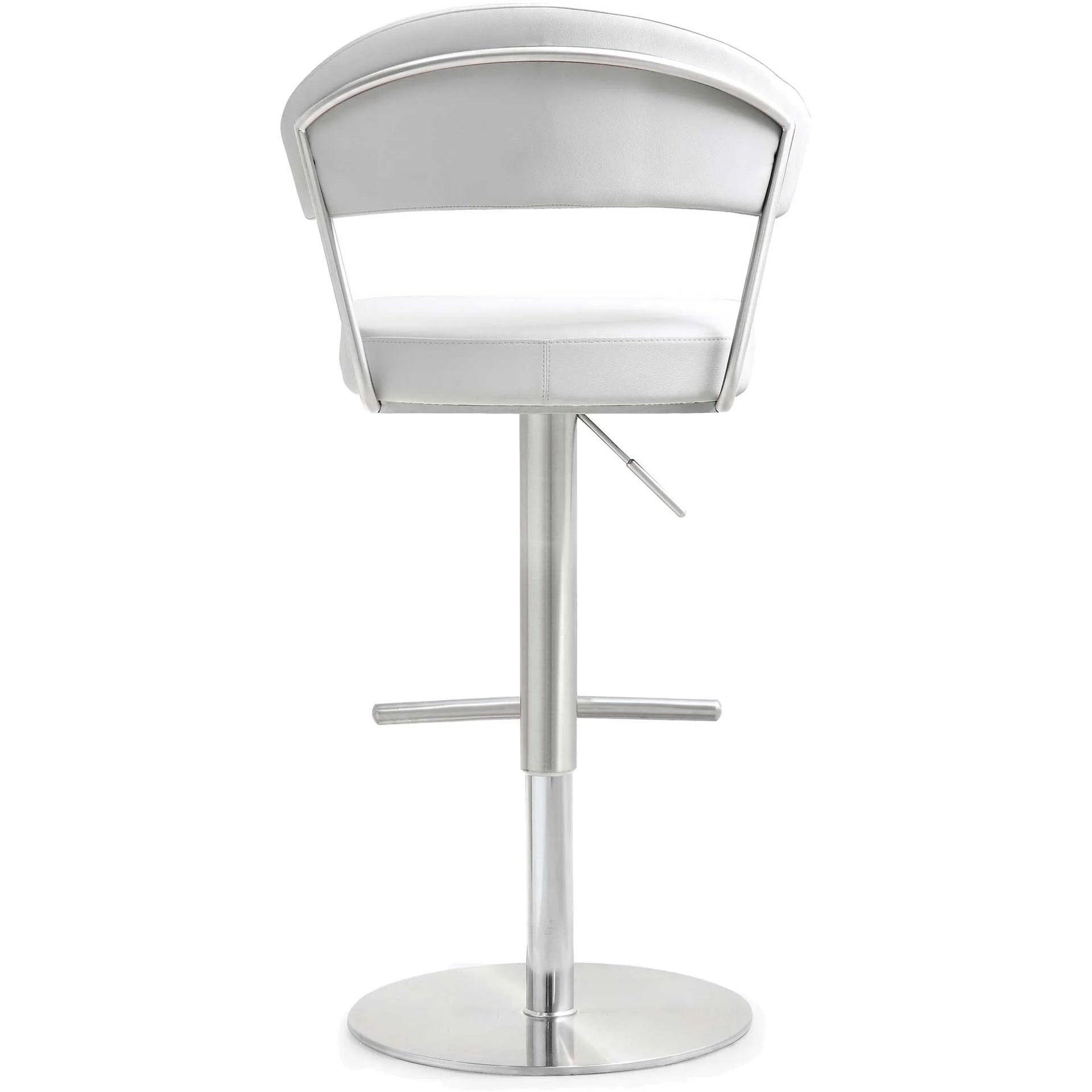 Coffe Stainless Steel Bar Stool White - Image 4