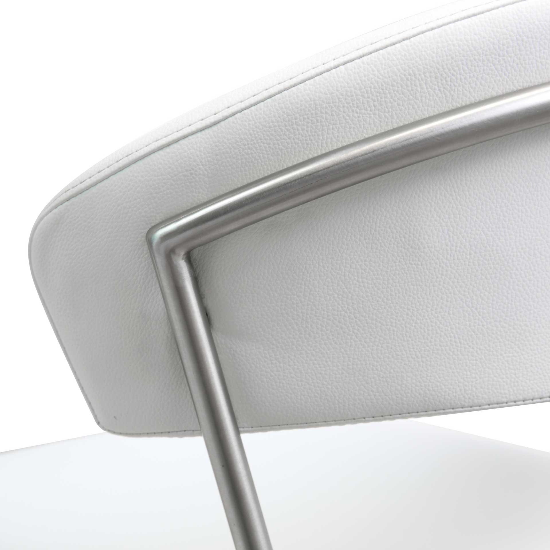 Coffe Stainless Steel Bar Stool White - Image 7