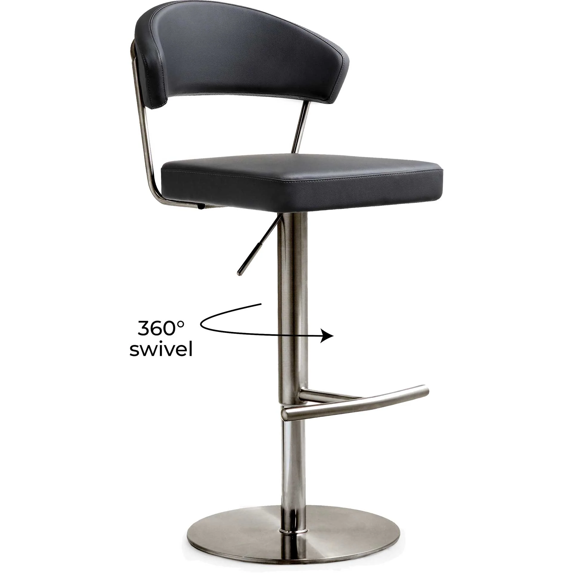 Coffe Steel Bar Stool Black - Image 8