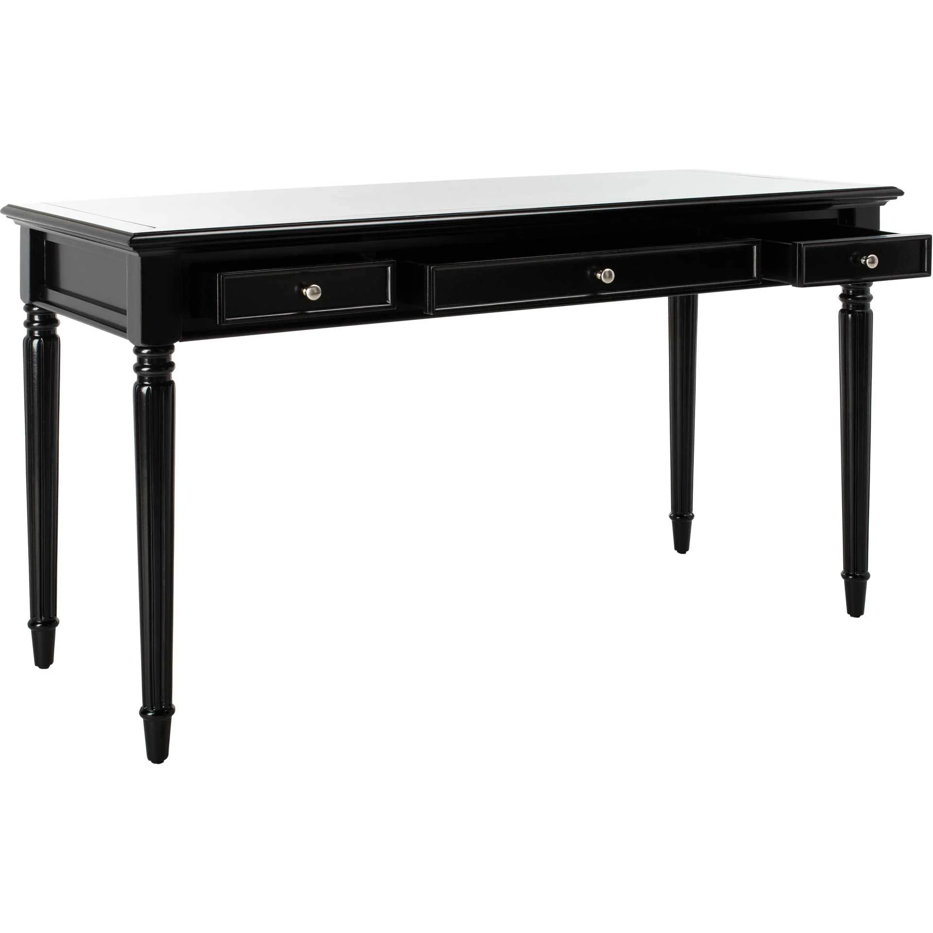 Cohen 3 Drawer Desk Black - Image 3