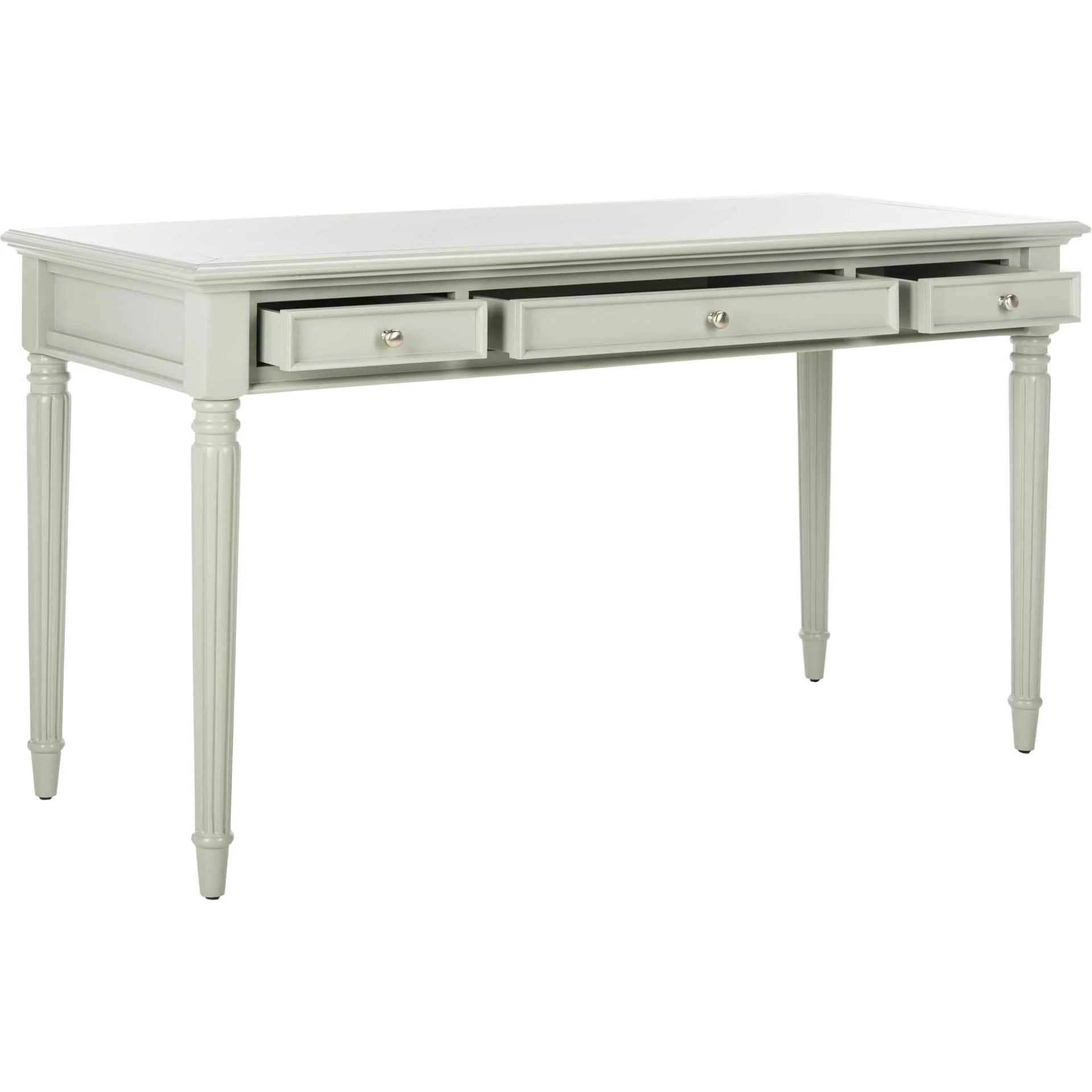 Cohen 3 Drawer Desk Gray - Image 2