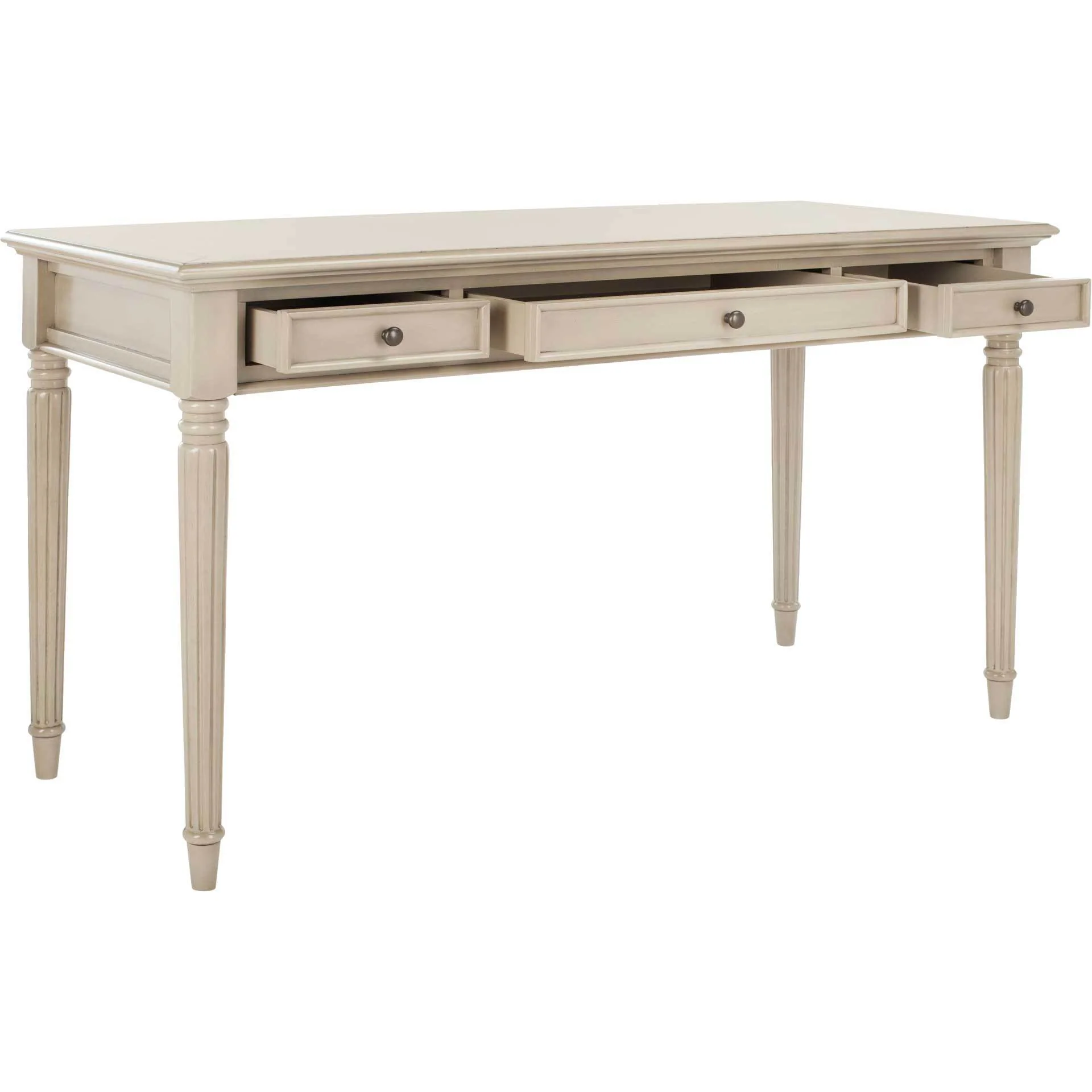 Cohen 3 Drawer Desk Light Beige - Image 2