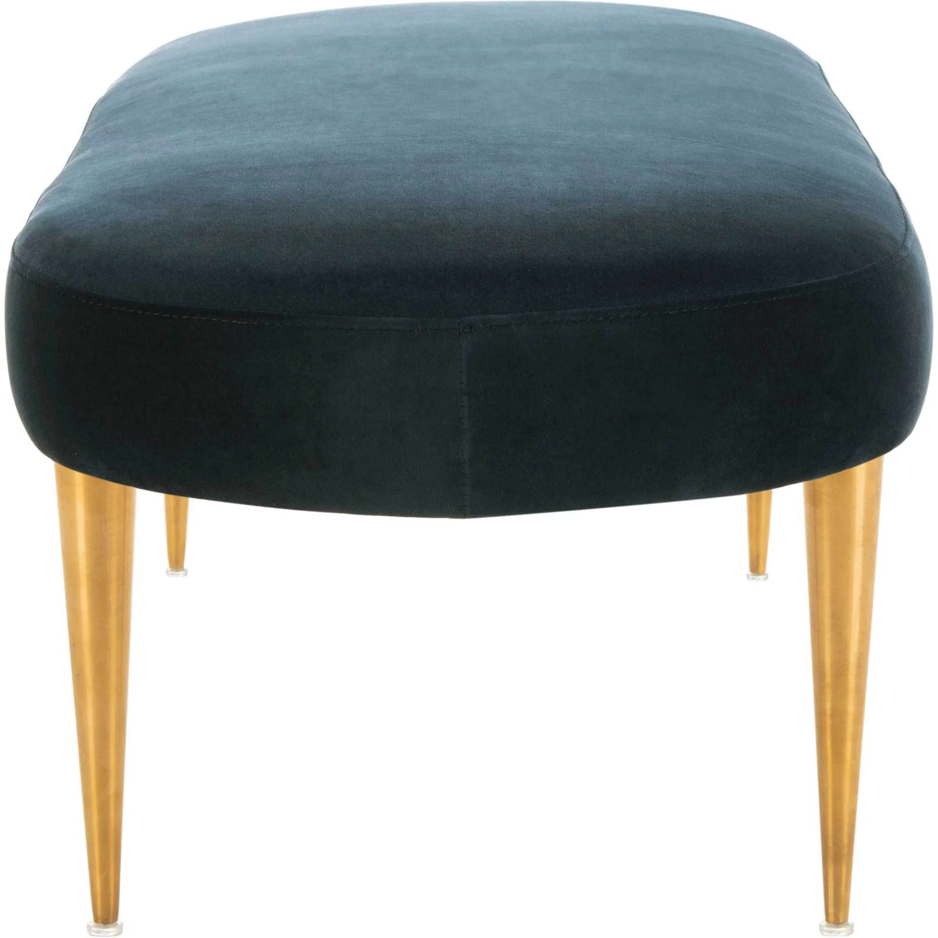 Colette Velvet Oval Bench Navy/Gold - Image 2